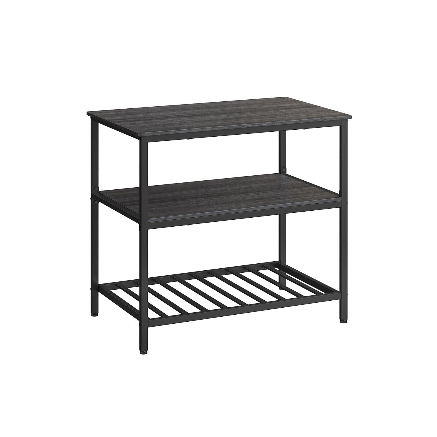 Kitchen shelf steel frame industrial ebony-black - 60 x 100 x 90 cm