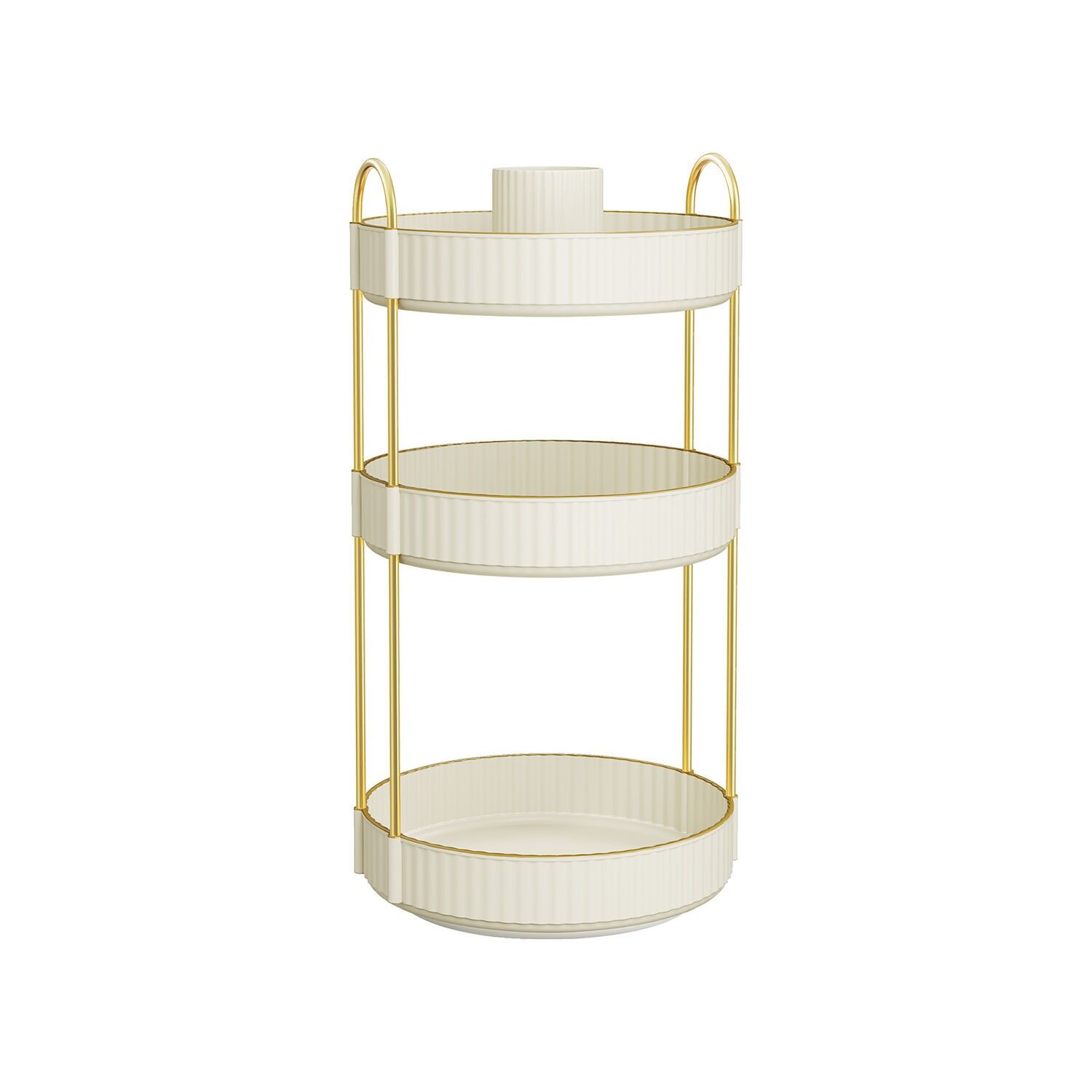 Organizzatore per trucco girevole, idea regalo, colore bianco cielo - 23 x 23 x 46 cm