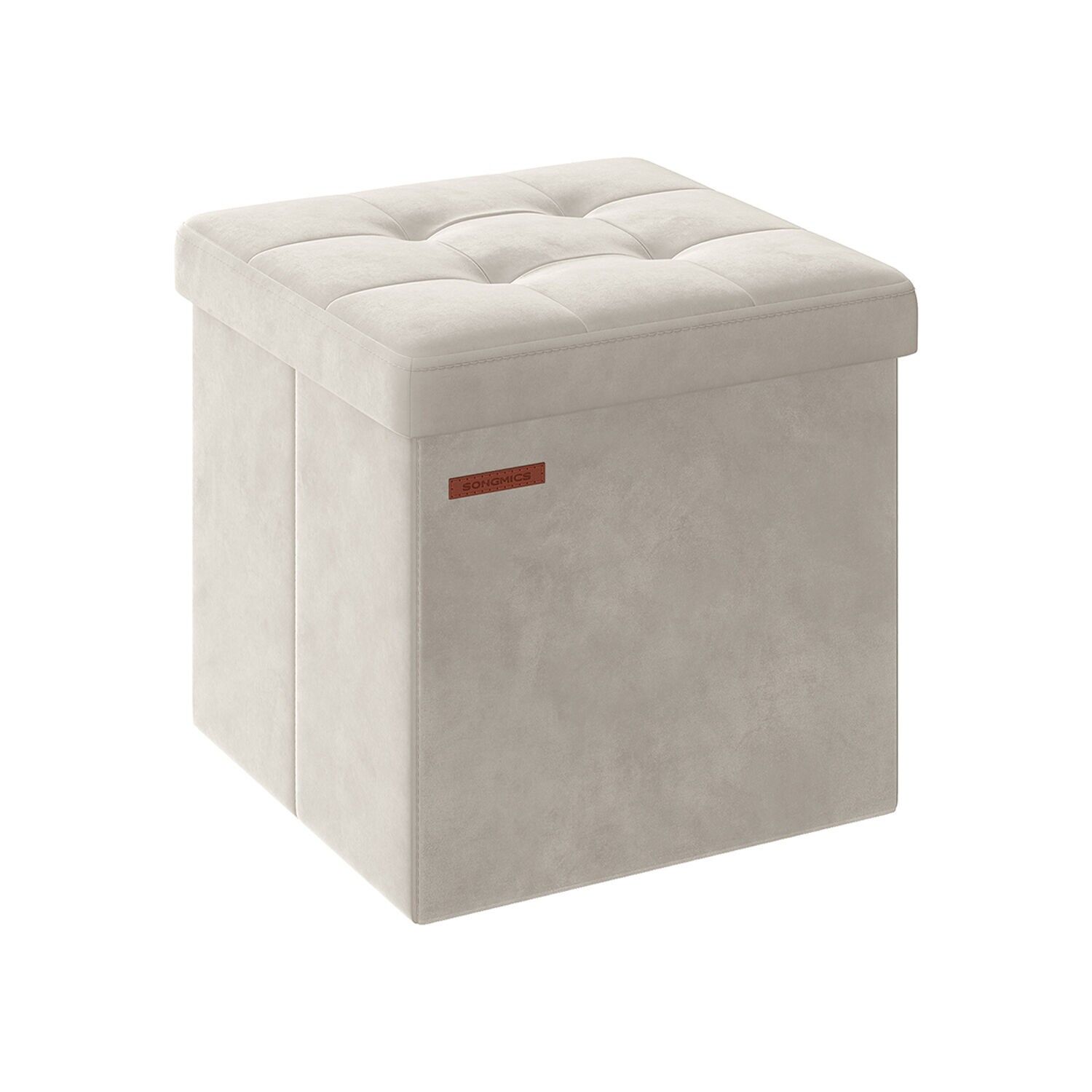 Panca contenitore in velluto 38 x 38 x 38 cm