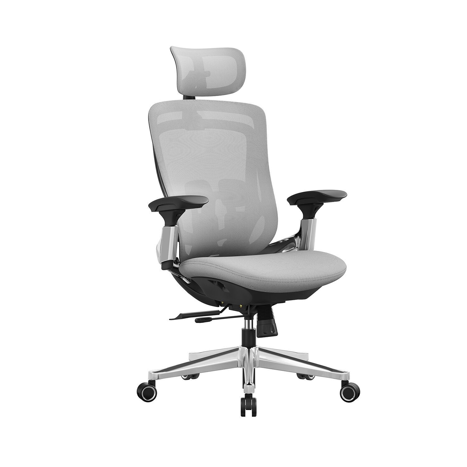 Sedia da scrivania ergonomica e regolabile, grigio tortora – 55 cm