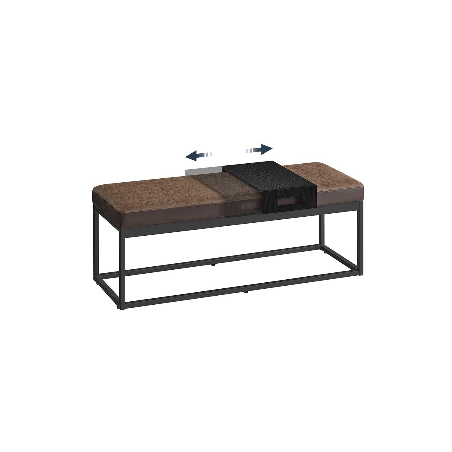 Panca HOME con schienale in similpelle - 43 x 112 x 40 cm 1