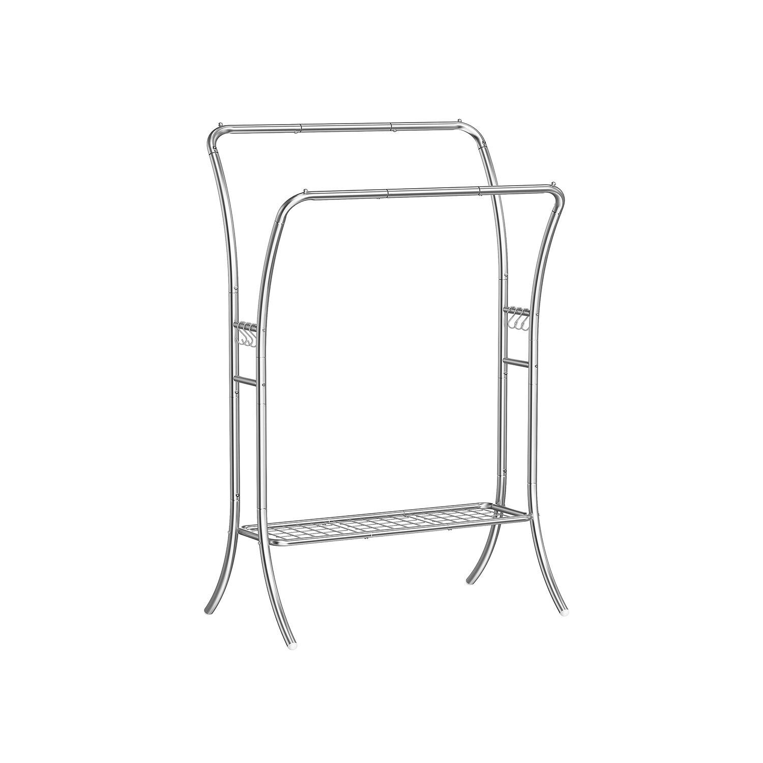 Armadio con 6 ganci e coperchio argentato - 46 x 100 x 155 cm