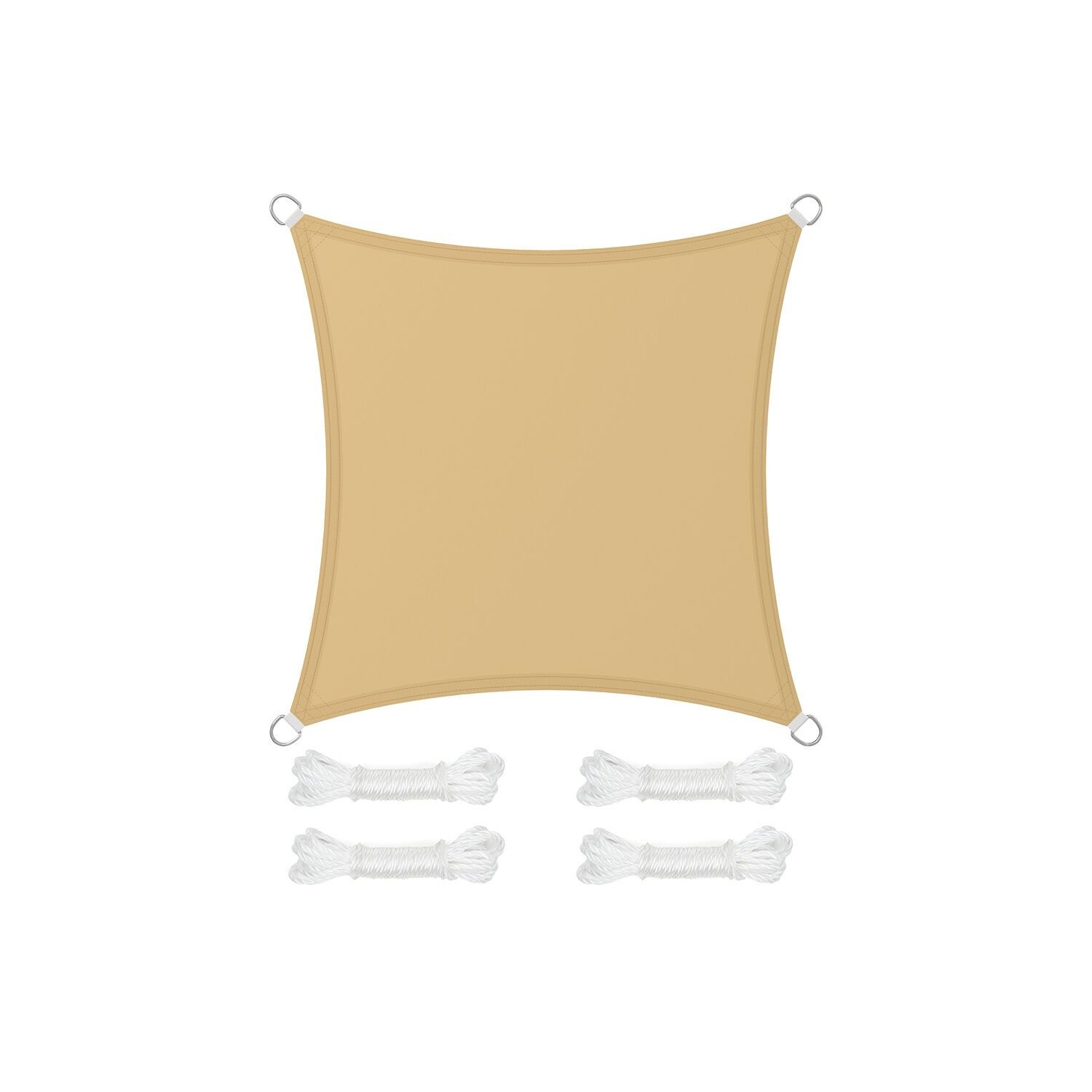 Vela parasole 3 x 4 m con colonna d'acqua in marrone-grigio