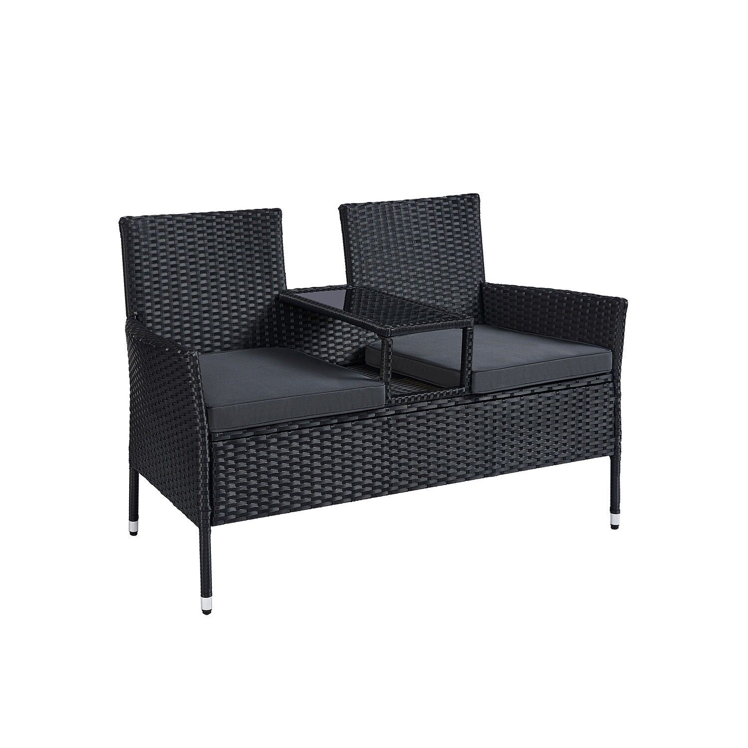 Mobili da balcone in polyrattan PE - 65 x 131 x 84 cm