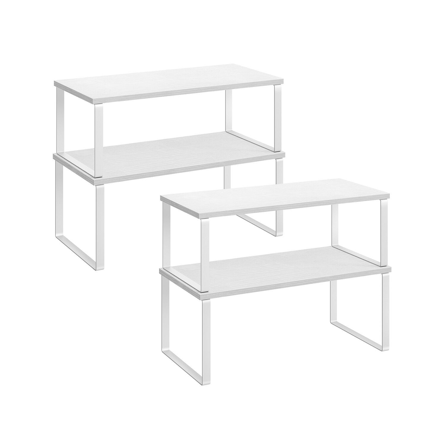 Set porta spezie con 4 ripiani estraibili, bianco-bianco neve - 19,5 x 39,7 x 15,8 cm