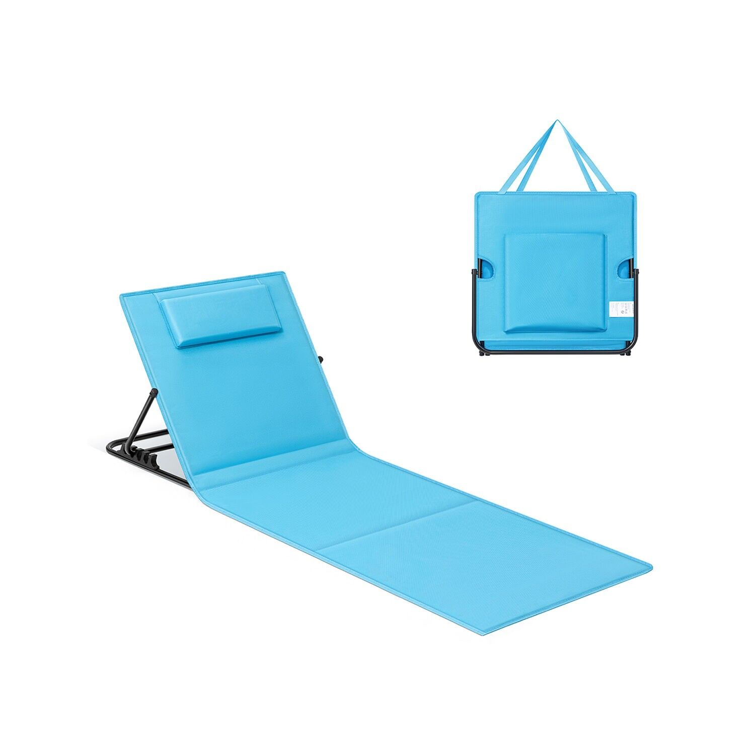 1.Set di sedie da spiaggia con cinghie posteriori regolabili - 158 x 55 cm 1