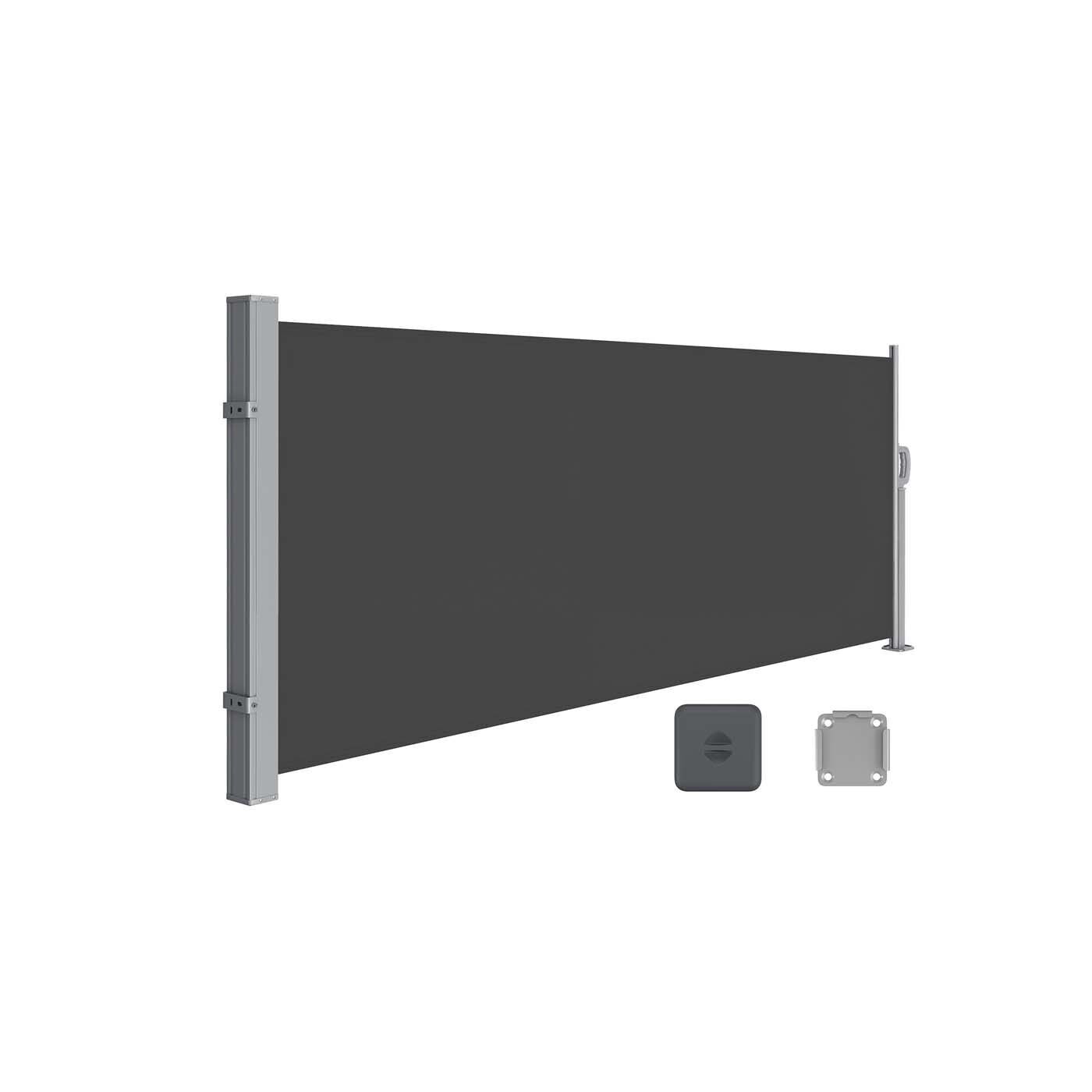 Tenda da sole laterale con cassonetto in acciaio, antiruggine e invisibile - 140 x 300 cm