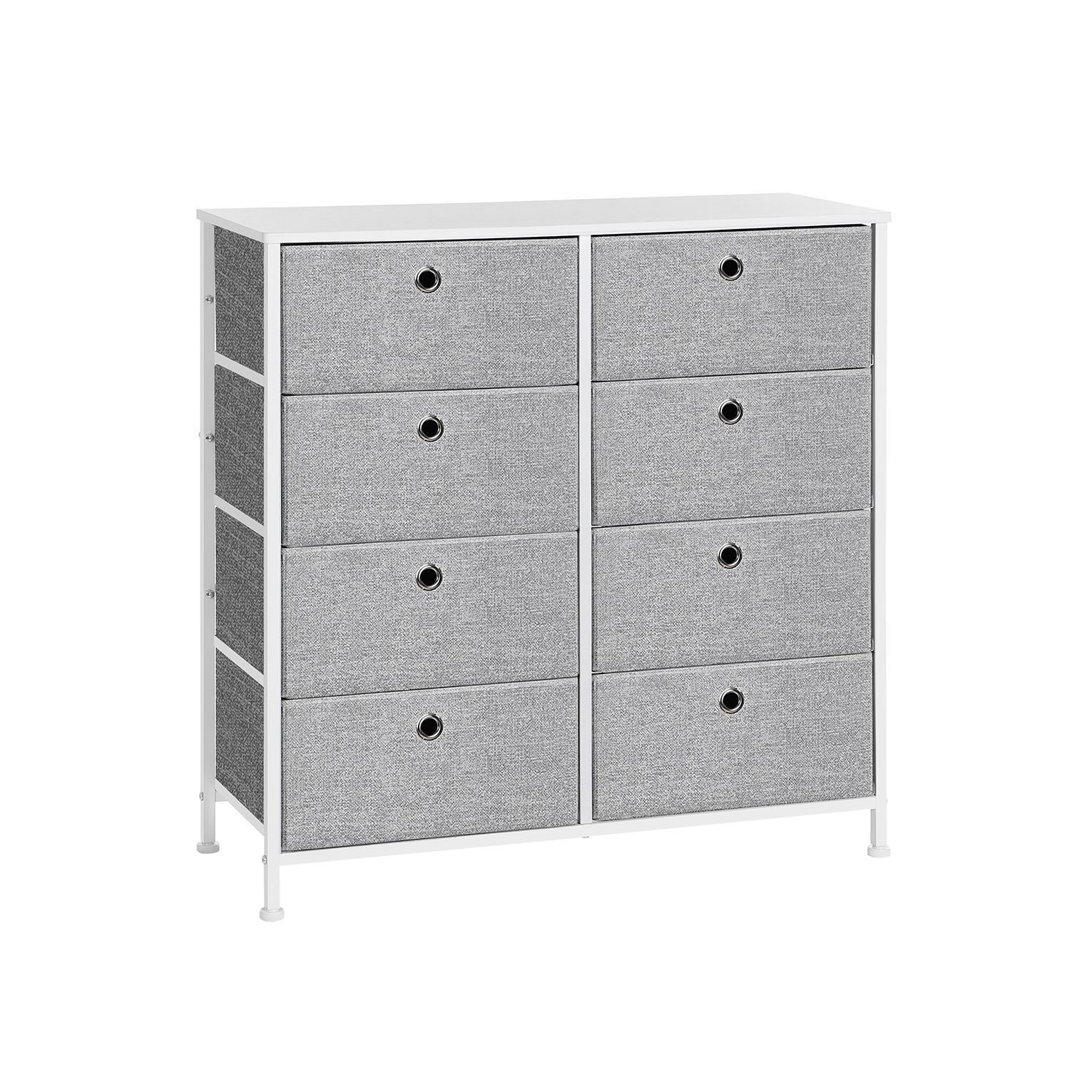 Mobiletto portaoggetti con 8 vassoi in tessuto - 30 x 80 x 81,5 cm