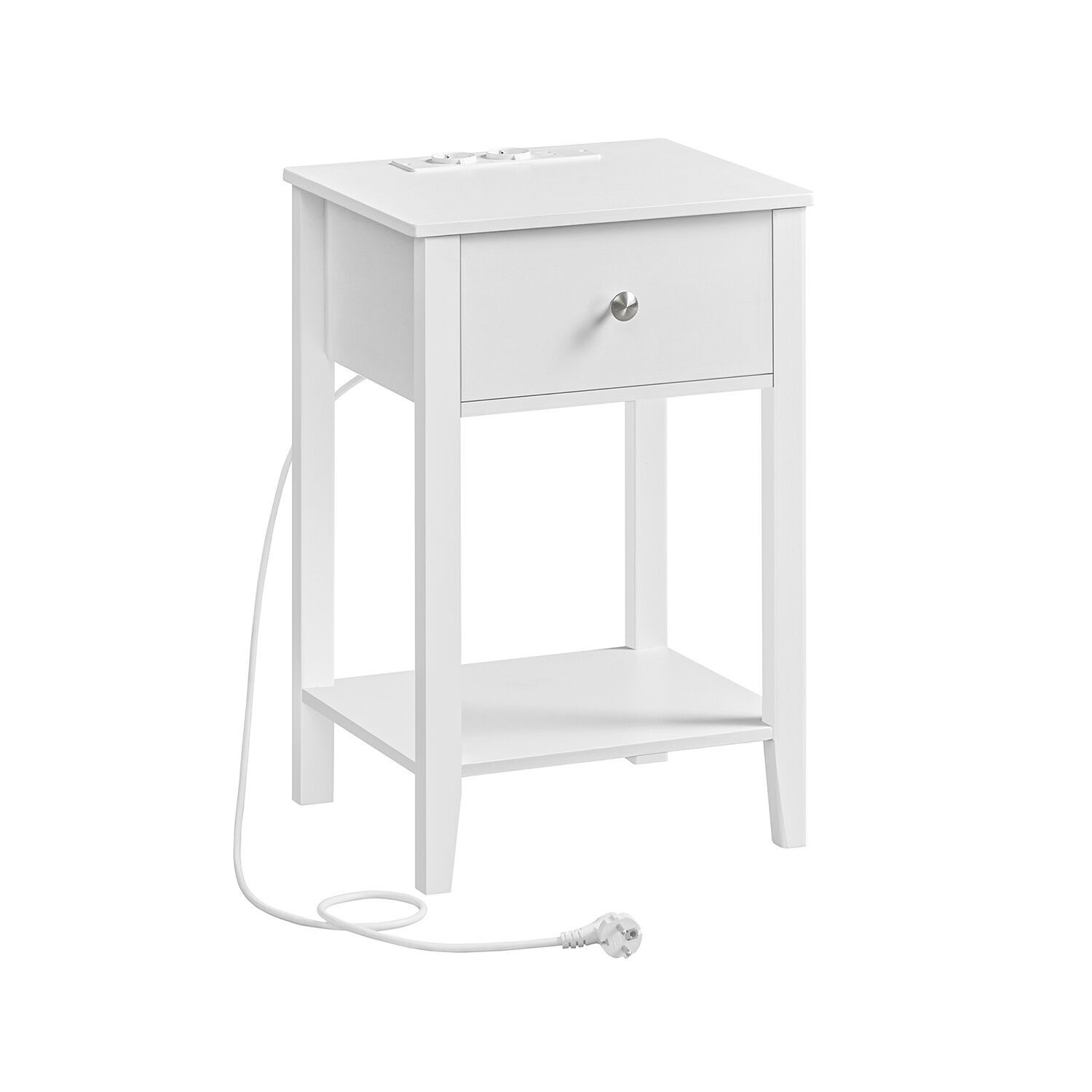 Comodino con funzione di ricarica e cassetto - 35 x 40 x 60 cm