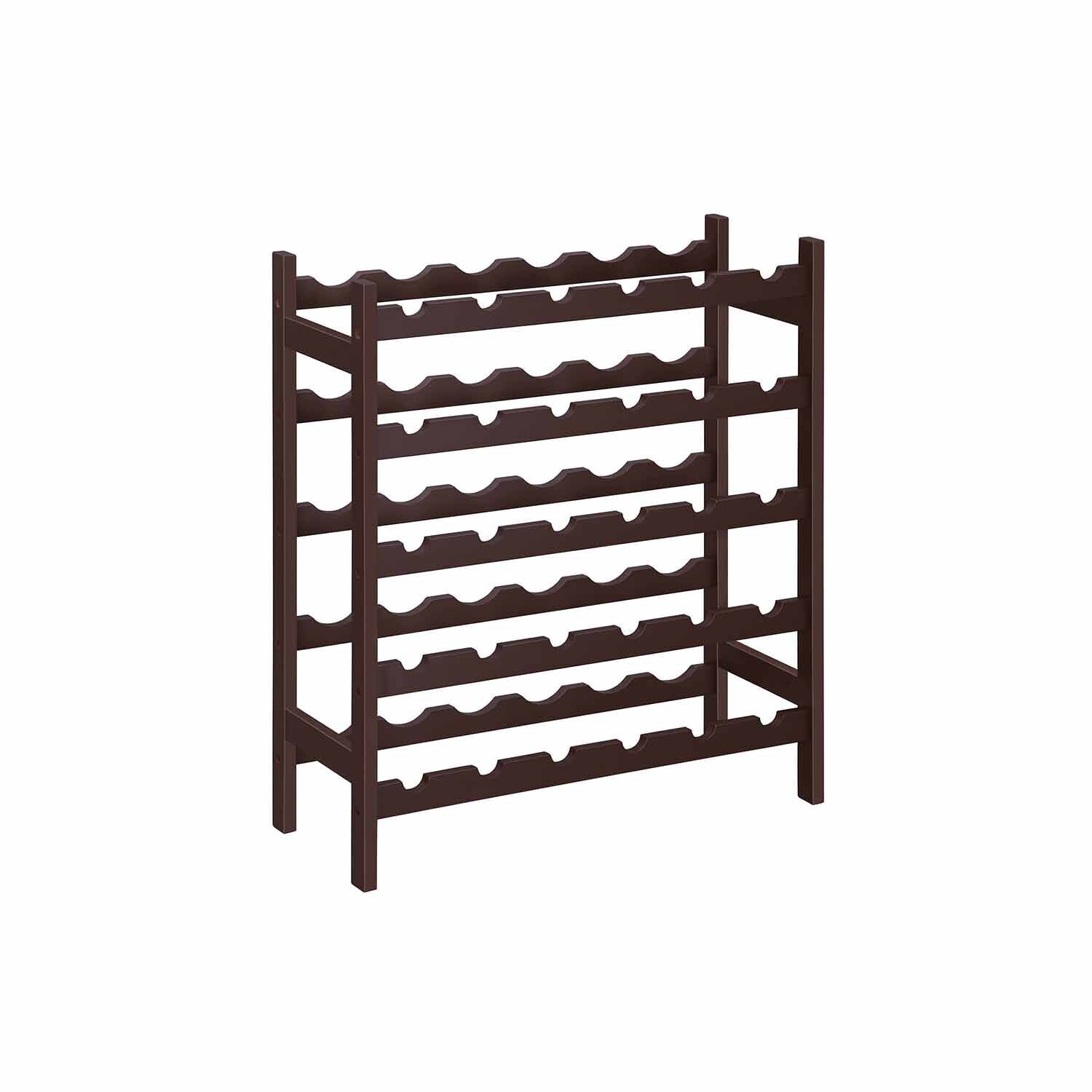 Portabottiglie in bambù a 5 ripiani - 24,5 x 63,3 x 73 cm