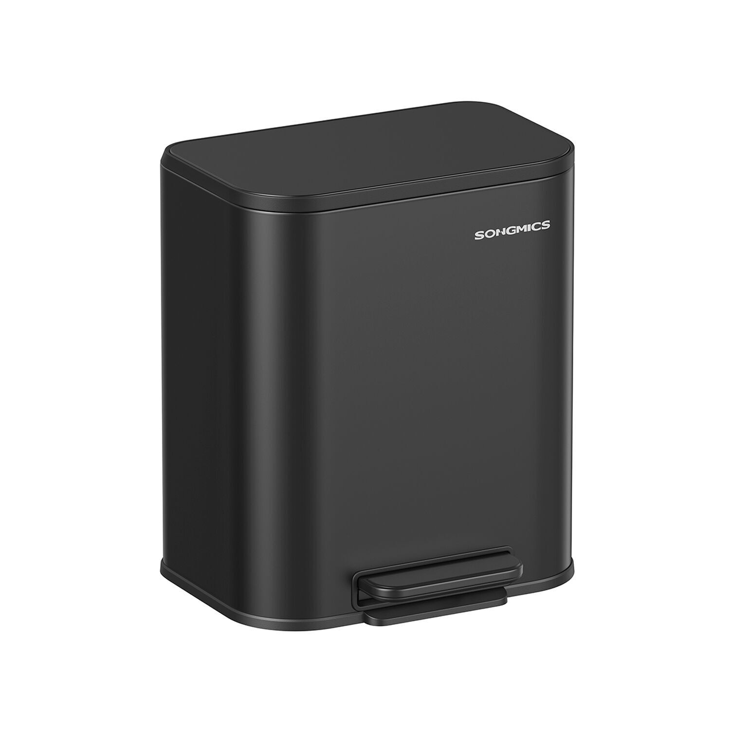 Pattumiera da 20 litri con coperchio nero - 36,6 x 30 x 42,5 cm