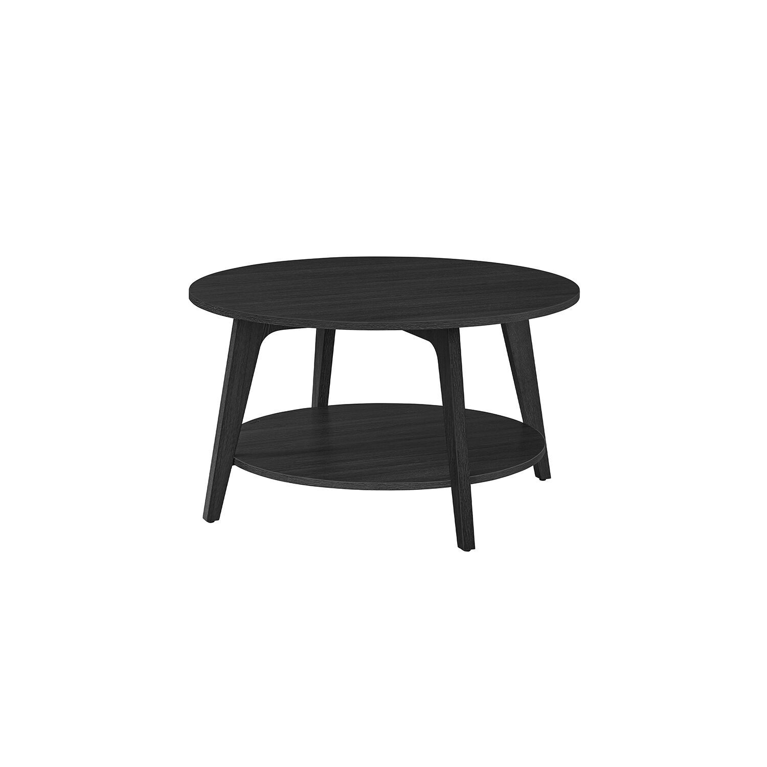 Tavolino da caffè a 2 ripiani, da montare, grigio antracite - 80 cm