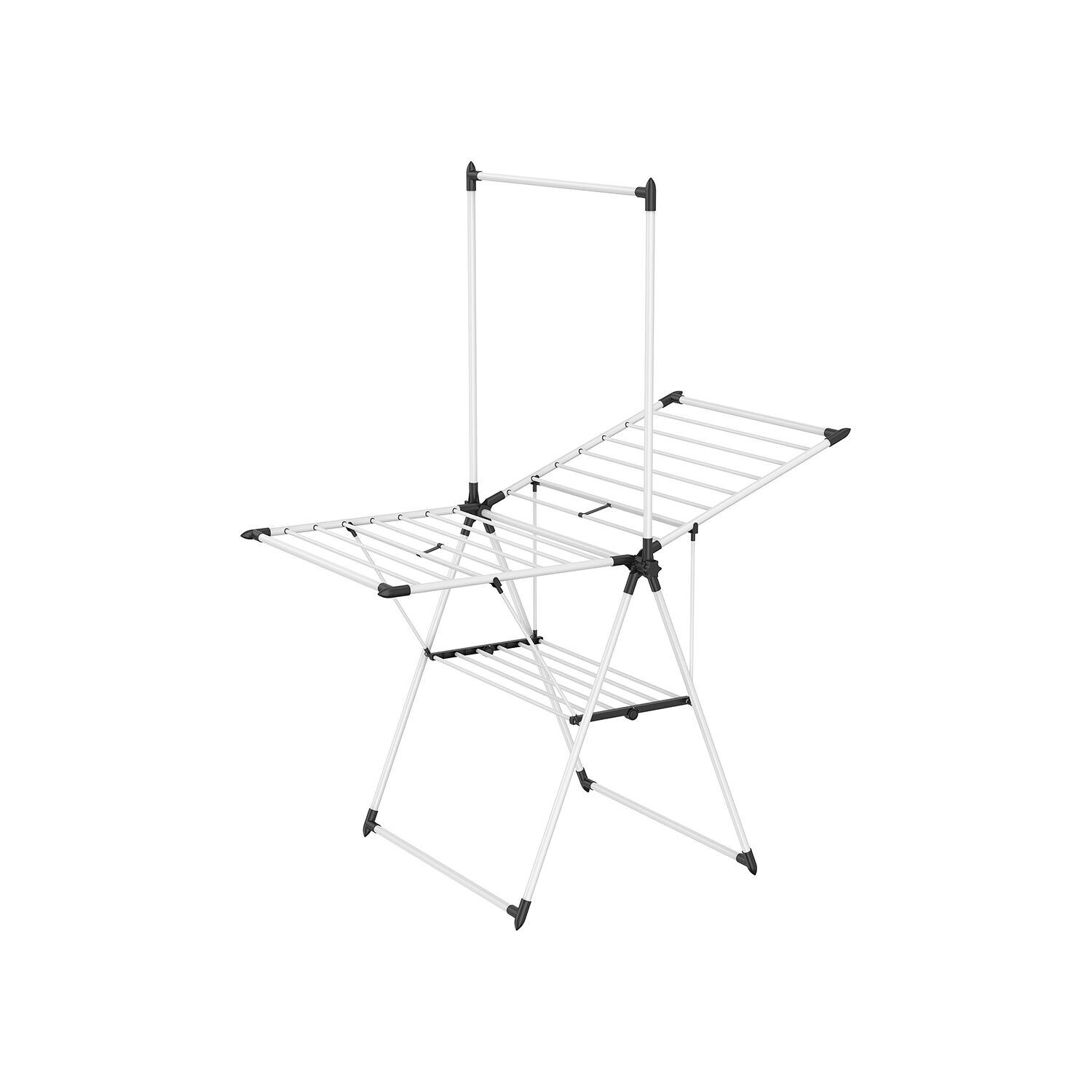 Appendiabiti a 2 ripiani e 2 ante bianco - 66 x 159 x 198 cm