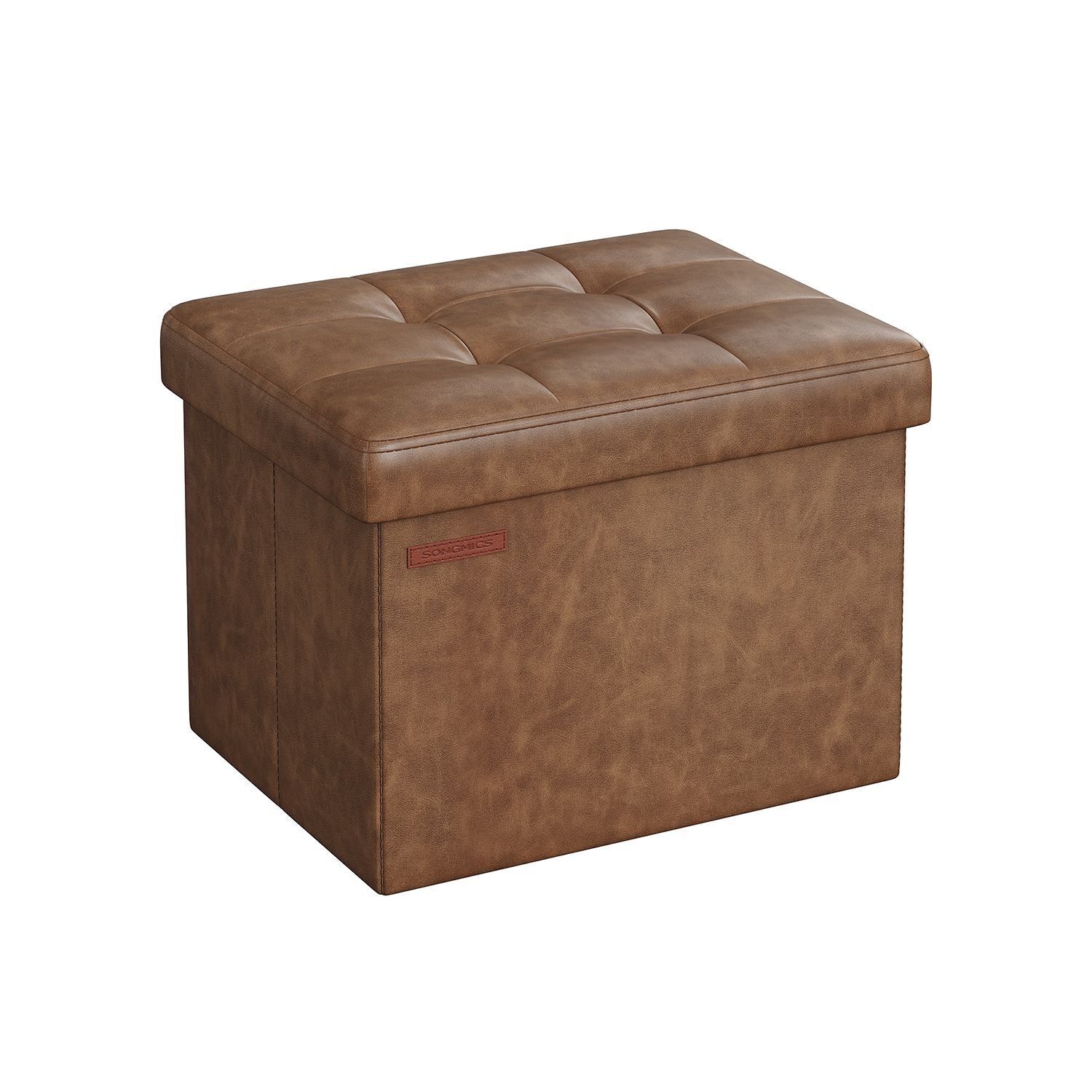 Panca pieghevole con supporto 41 cm marrone caffè