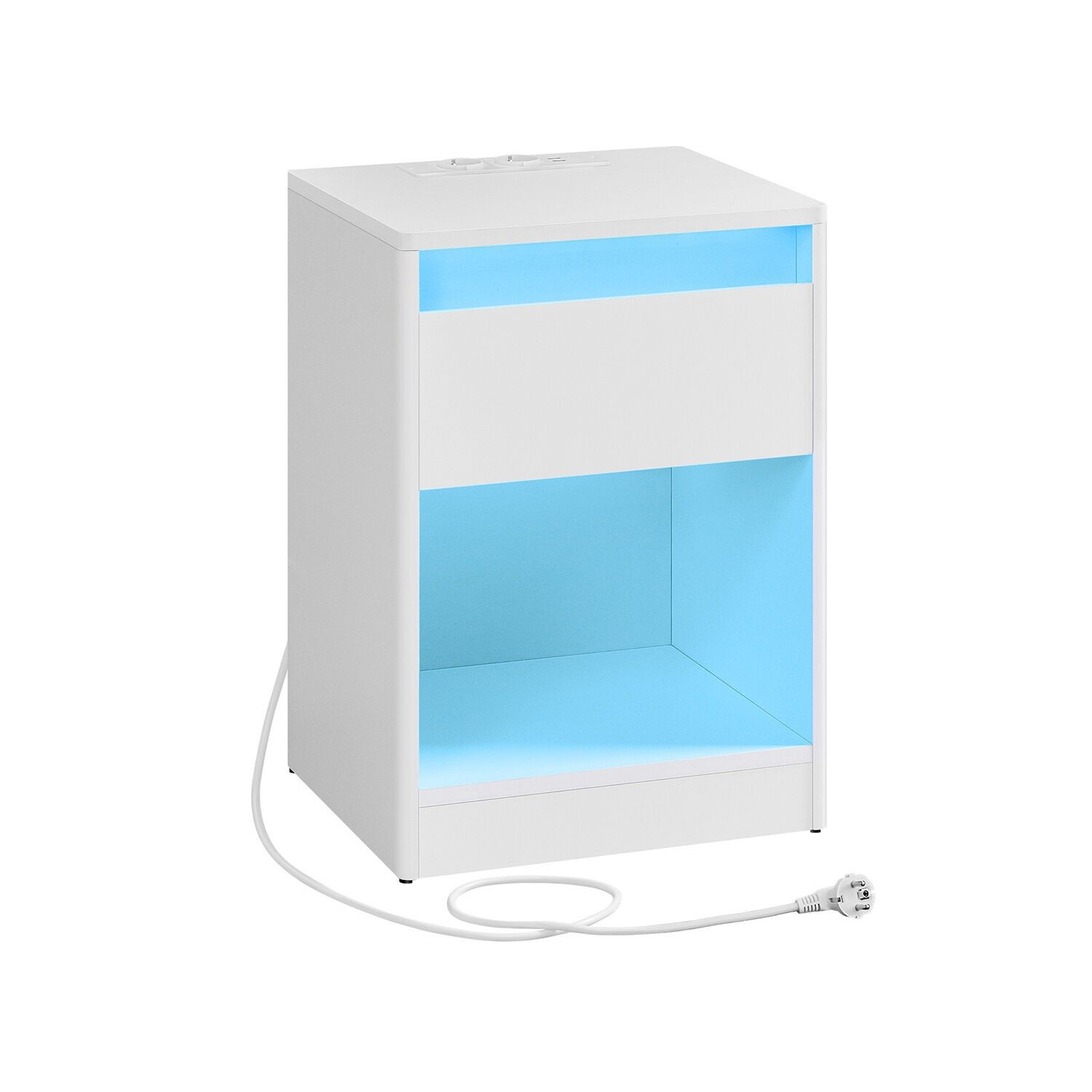 Lampada da notte con illuminazione a LED, moderna bianco nuvola - 35 x 40 x 55 cm