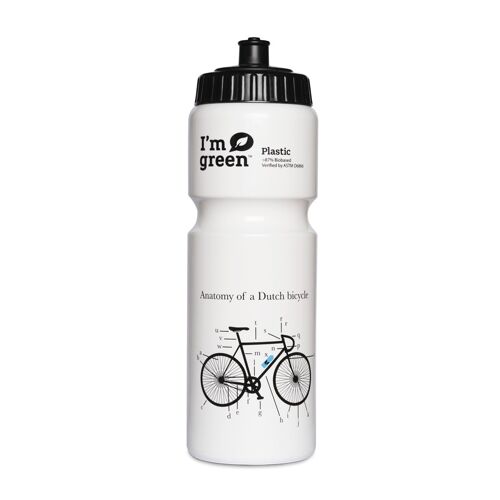 Biobased sportbottle 750 ml Bidon White bicycle’
