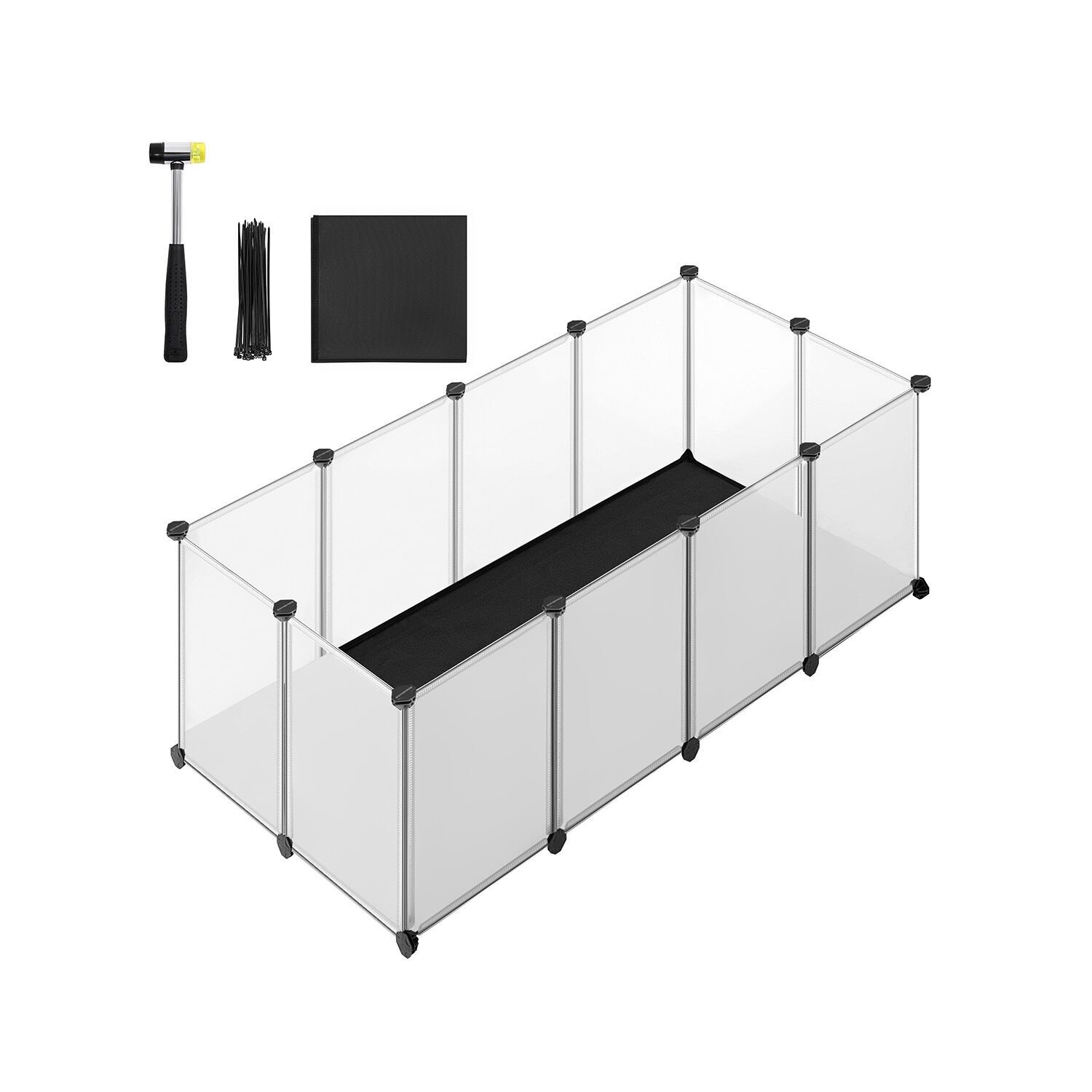 Piccolo ripostiglio con pavimento in legno 125 x 63 x 42 cm
