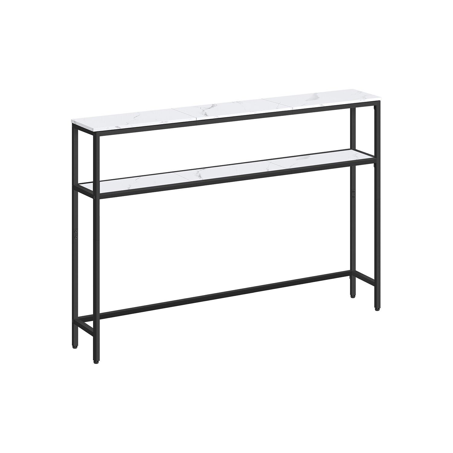 Tavolo consolle con 2 ripiani 20 x 120 x 80 cm