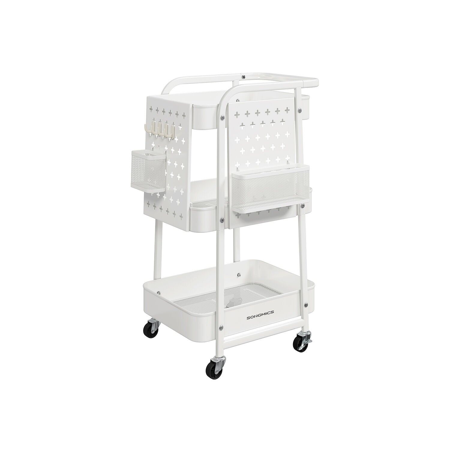 Carrello con ruote, carrello da cucina Cloud White - 32,3 x 49,4 x 73,9 cm
