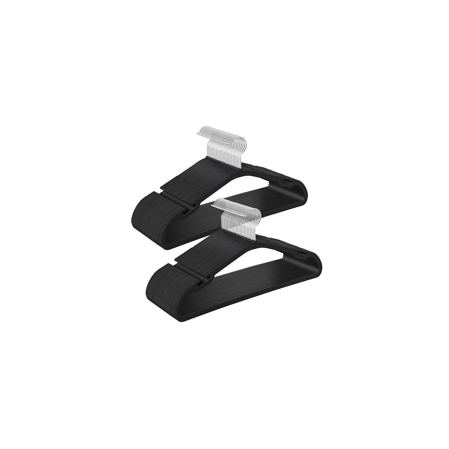 Gruccia in plastica con ganci girevoli nei toni del nero - 41,6 x 21,4 cm