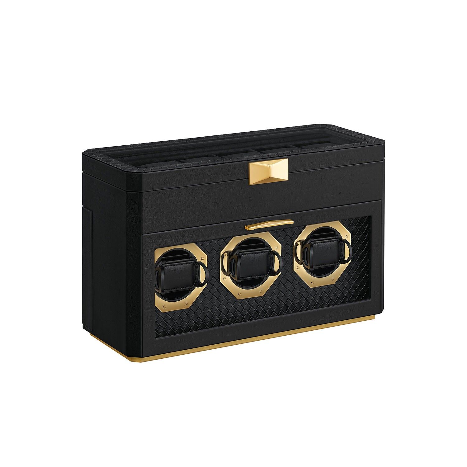 Scatola oraria per 9 ore con finestra in vetro nero colorato - 16,2 x 40 x 25,3 cm