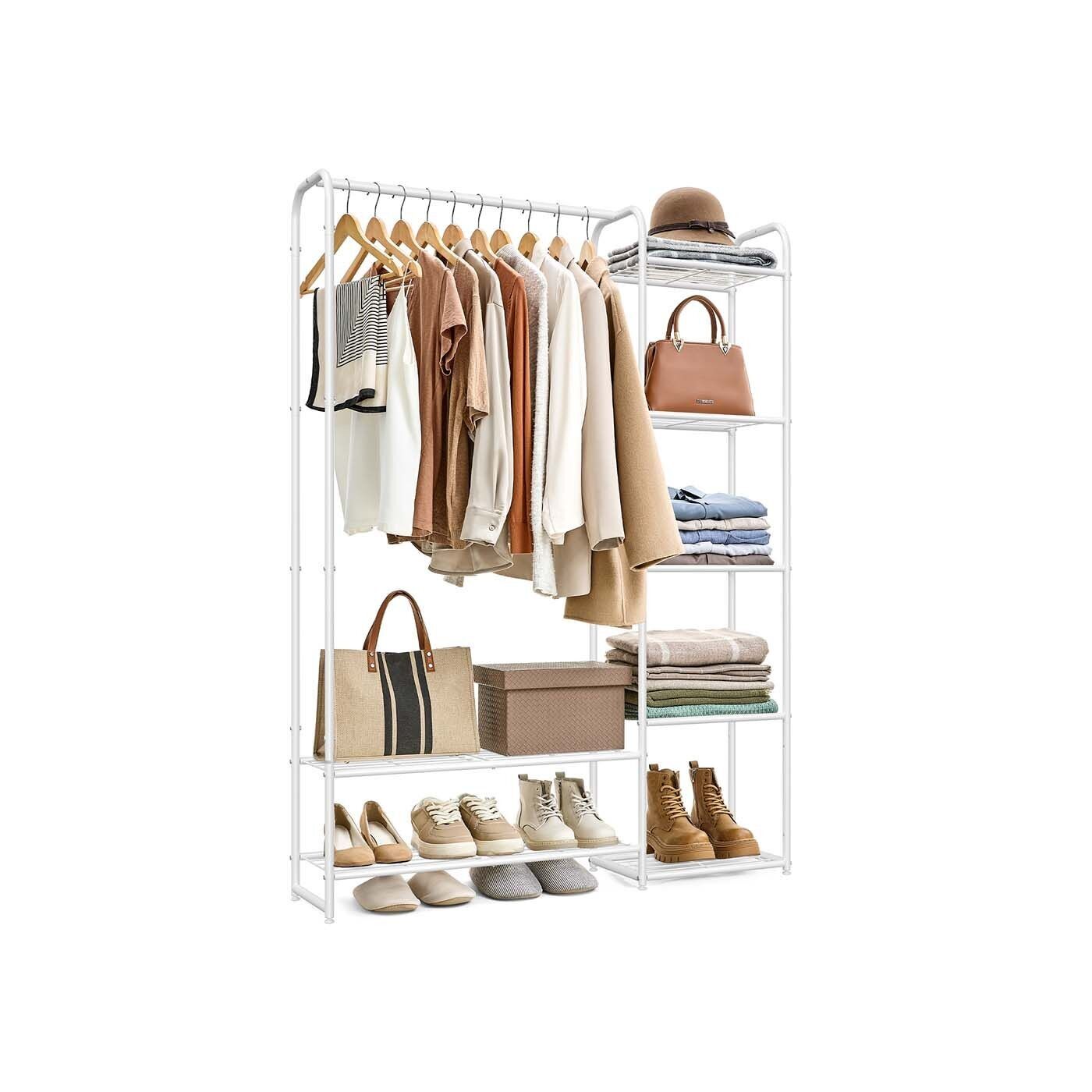 Appendiabiti in metallo 29 x 112 x 158,4 cm con bianco opaco bianco