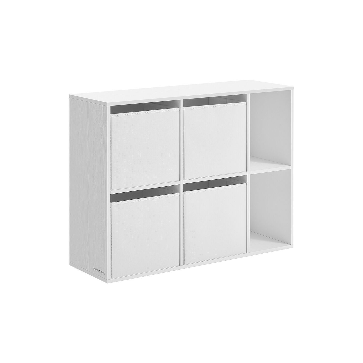 Libreria a 6 scomparti 27 x 83 x 61,6 cm bianco neve