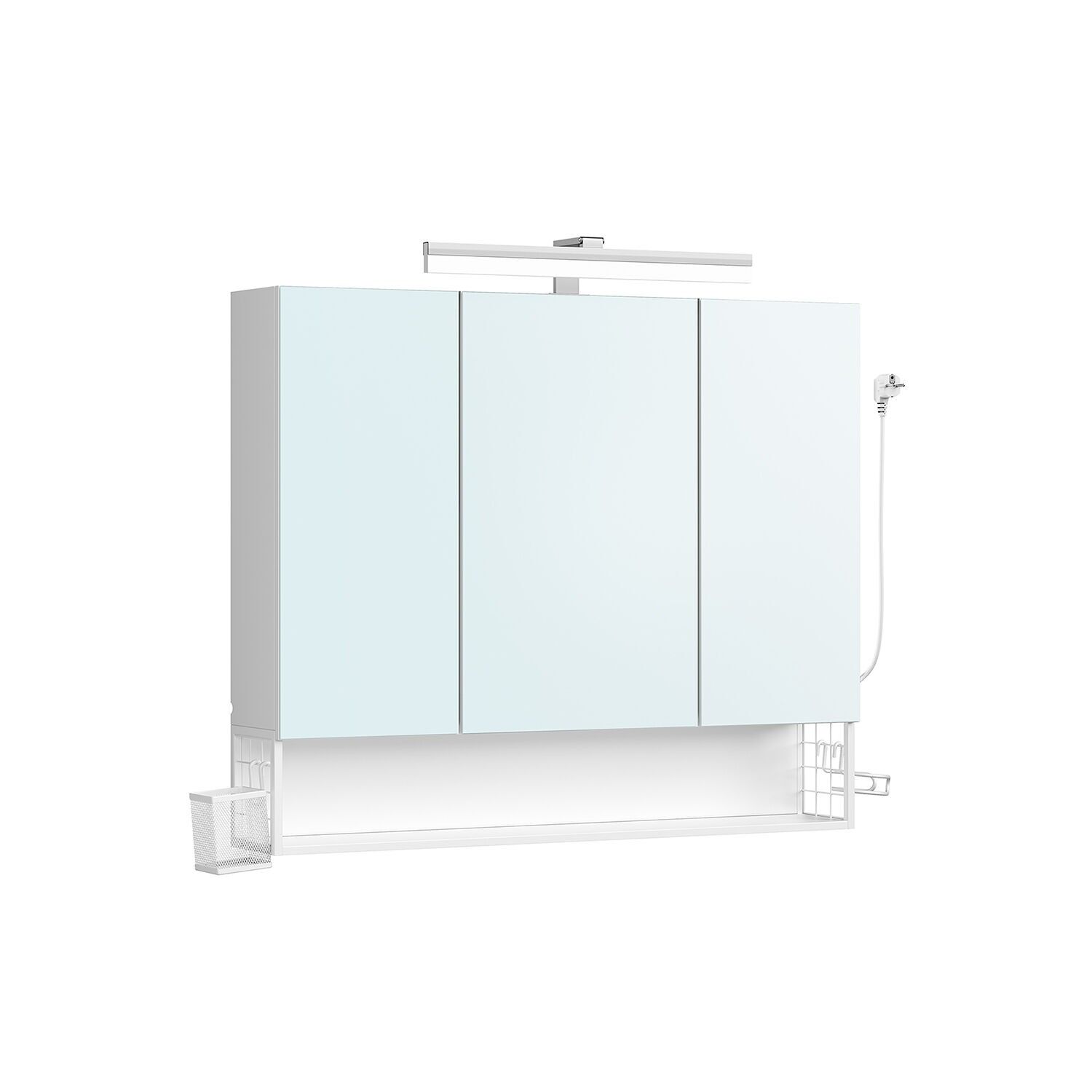 Mobile bagno con 3 colonne 16,5 x 90 x 75 cm bianco nuvola 1