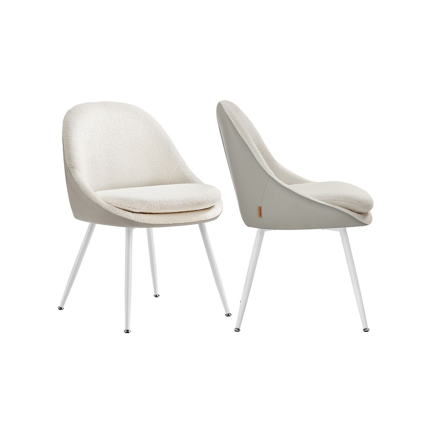 Set di 2 sedie da pranzo con gambe verticali - 5,5 cm