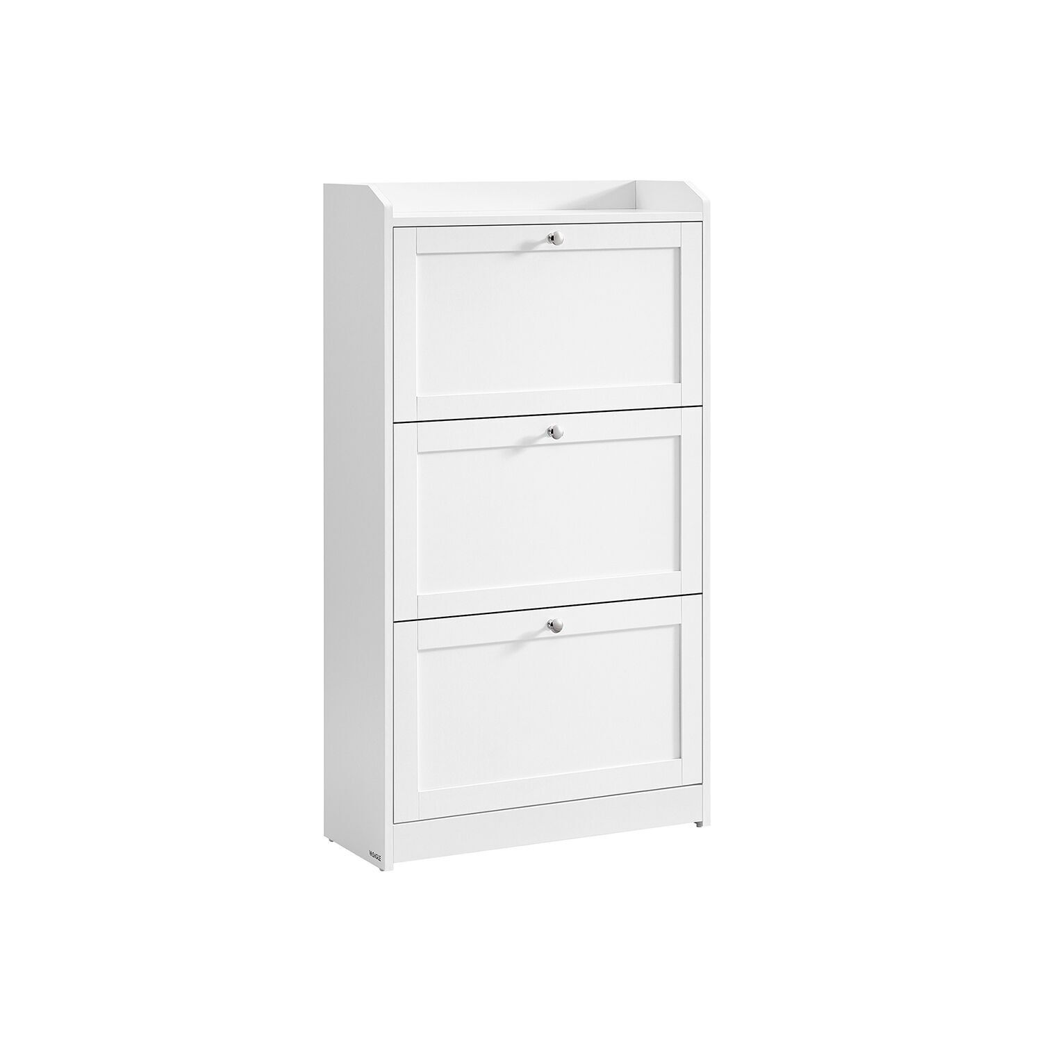 Scarpiera con 3 ante per un massimo di 18 paia di scarpe, bianco nuvola – 24 x 60 x 108 cm