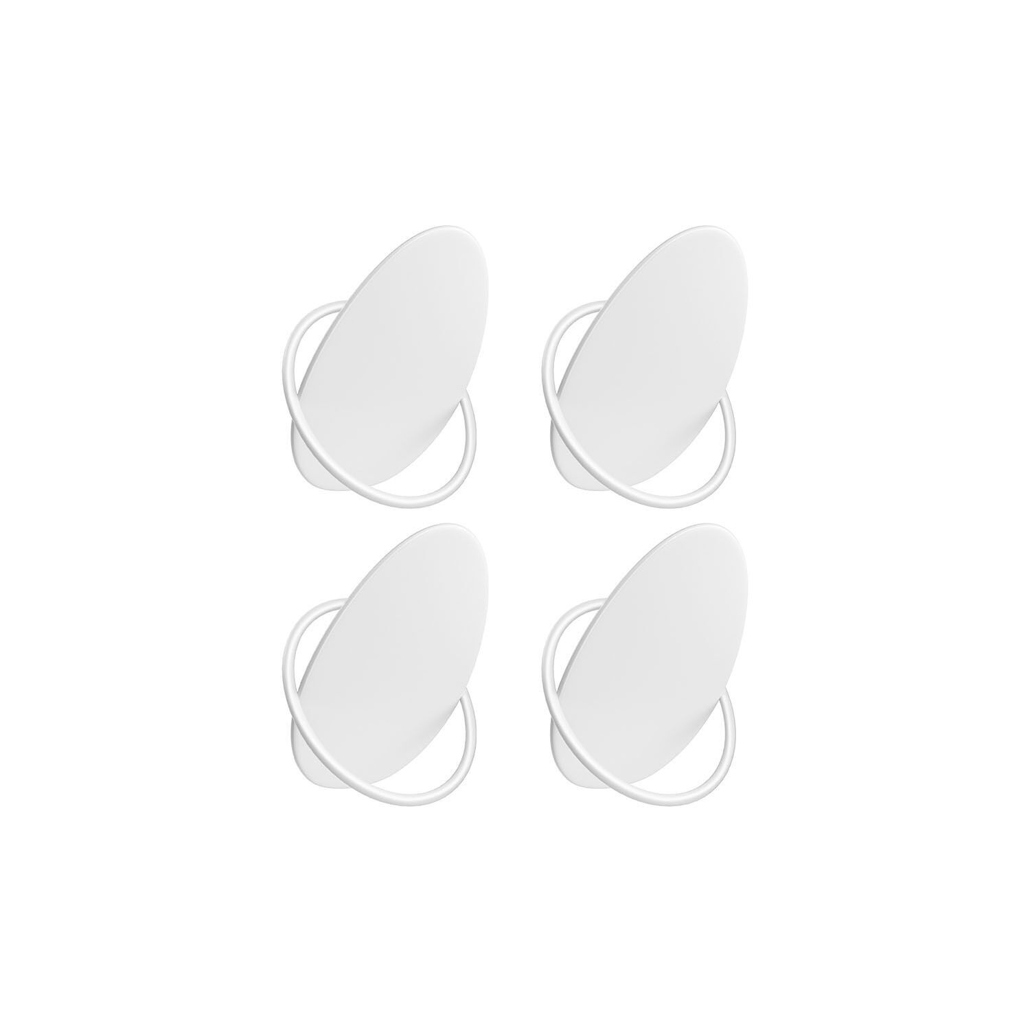 Set di ganci appendiabiti con 4 motivi a forma di uovo, bianco perla - 5,5 x 7,3 x 8,5 cm