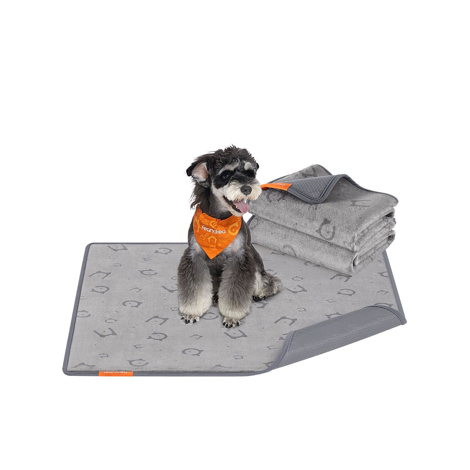 Tappetini assorbenti lavabili per cuccioli, set da 2, 91 x 86 cm, grigio tortora