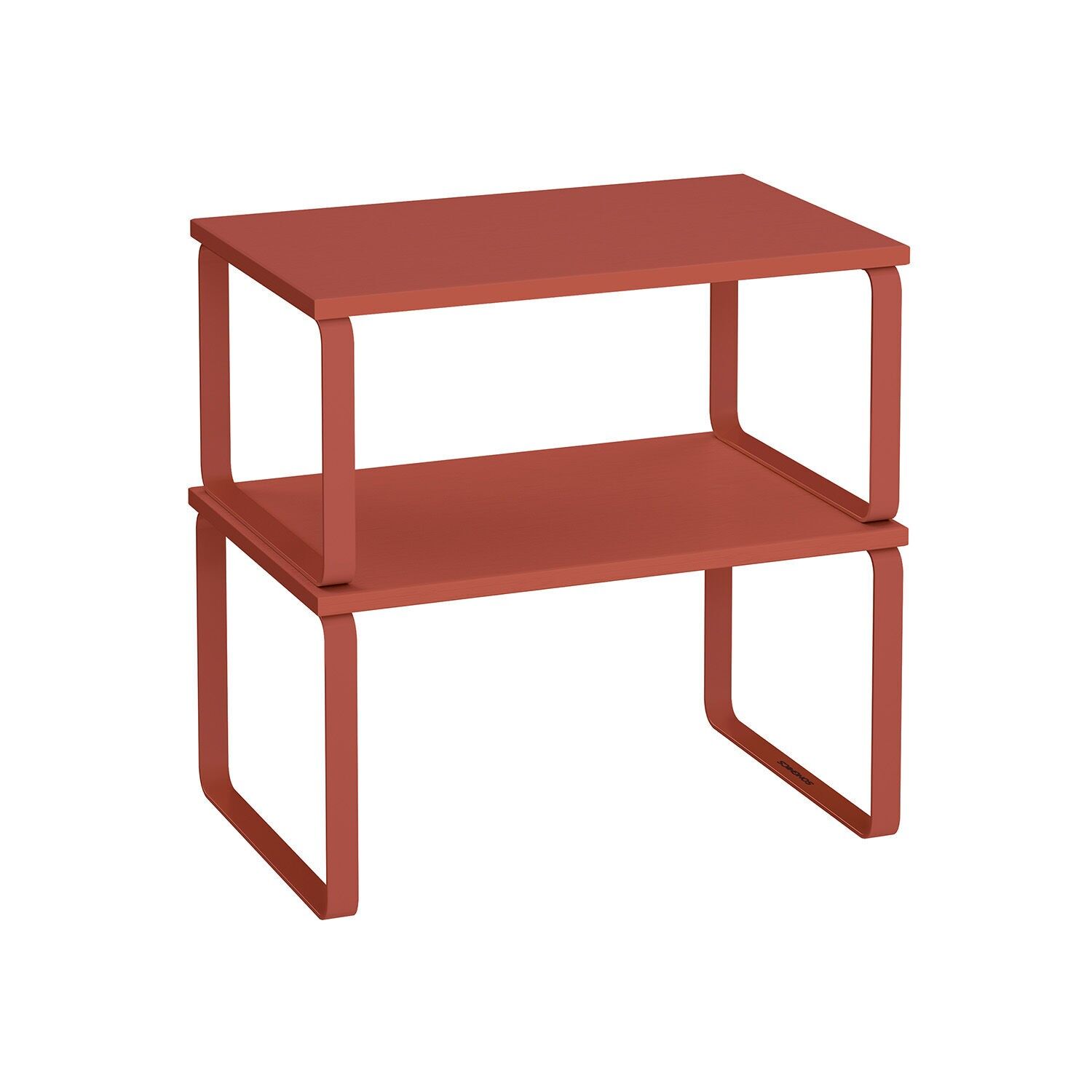 Set di 2 portaspezie impilabili rosso mandarino - 19,5 x 29,7 x 15,8 cm