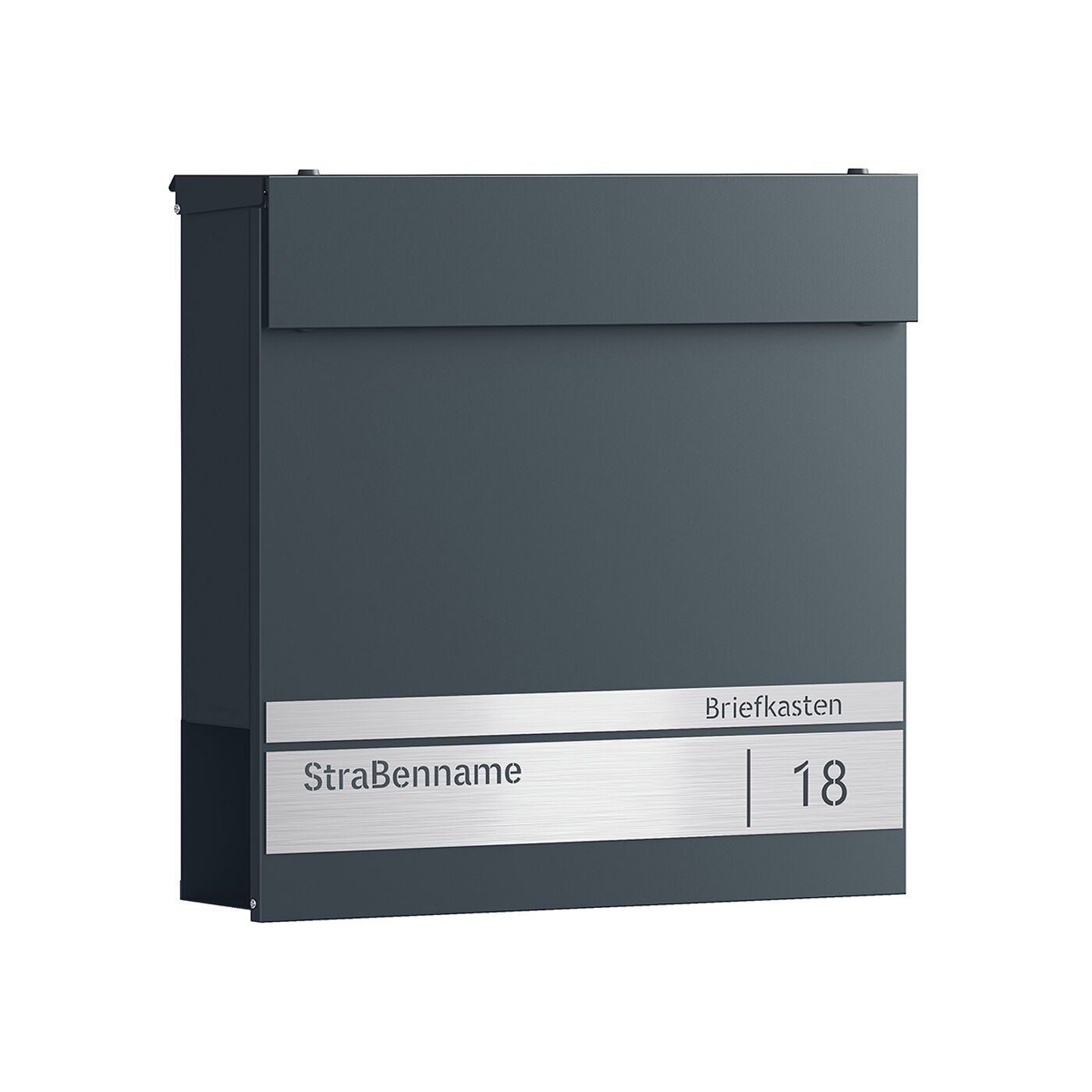 Cassette postali con targhetta e fessura per la posta 10,5 x 37 x 37 cm grigio antracite