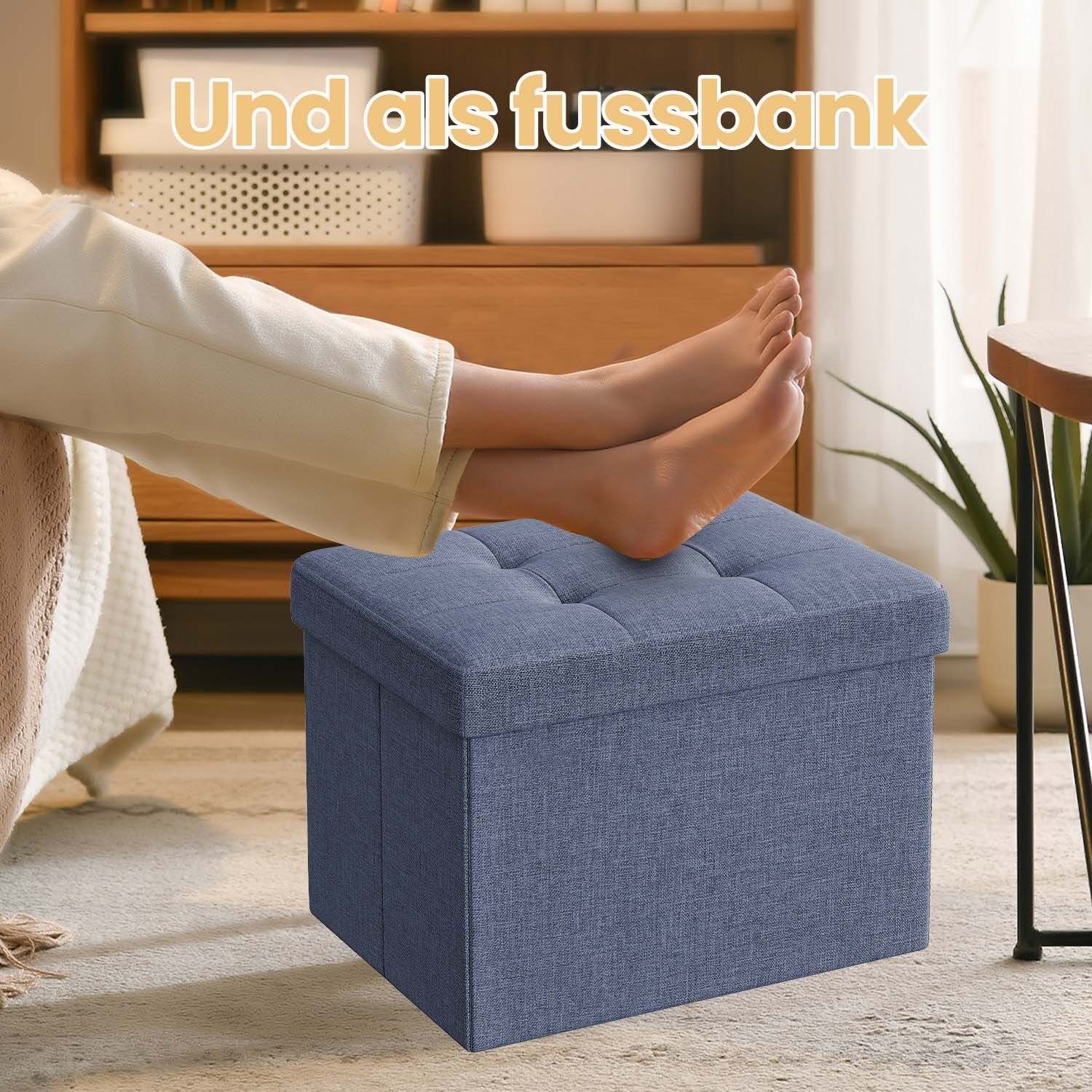 Sgabello, panca con spazio contenitore, 31 x 41 cm 1