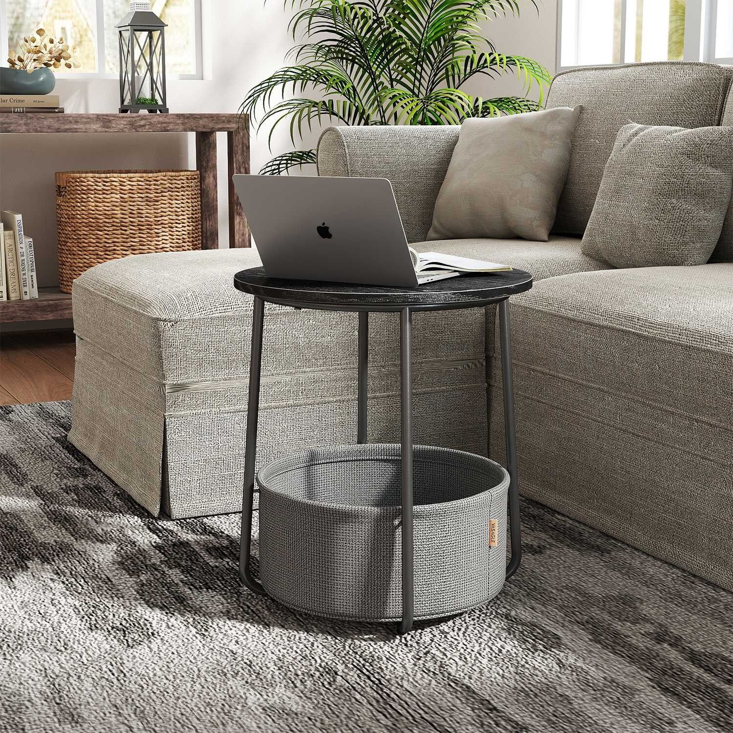 Tavolino laterale in legno di manzo, tavolino piccolo, tavolino da caffè piccolo - 45 cm 3