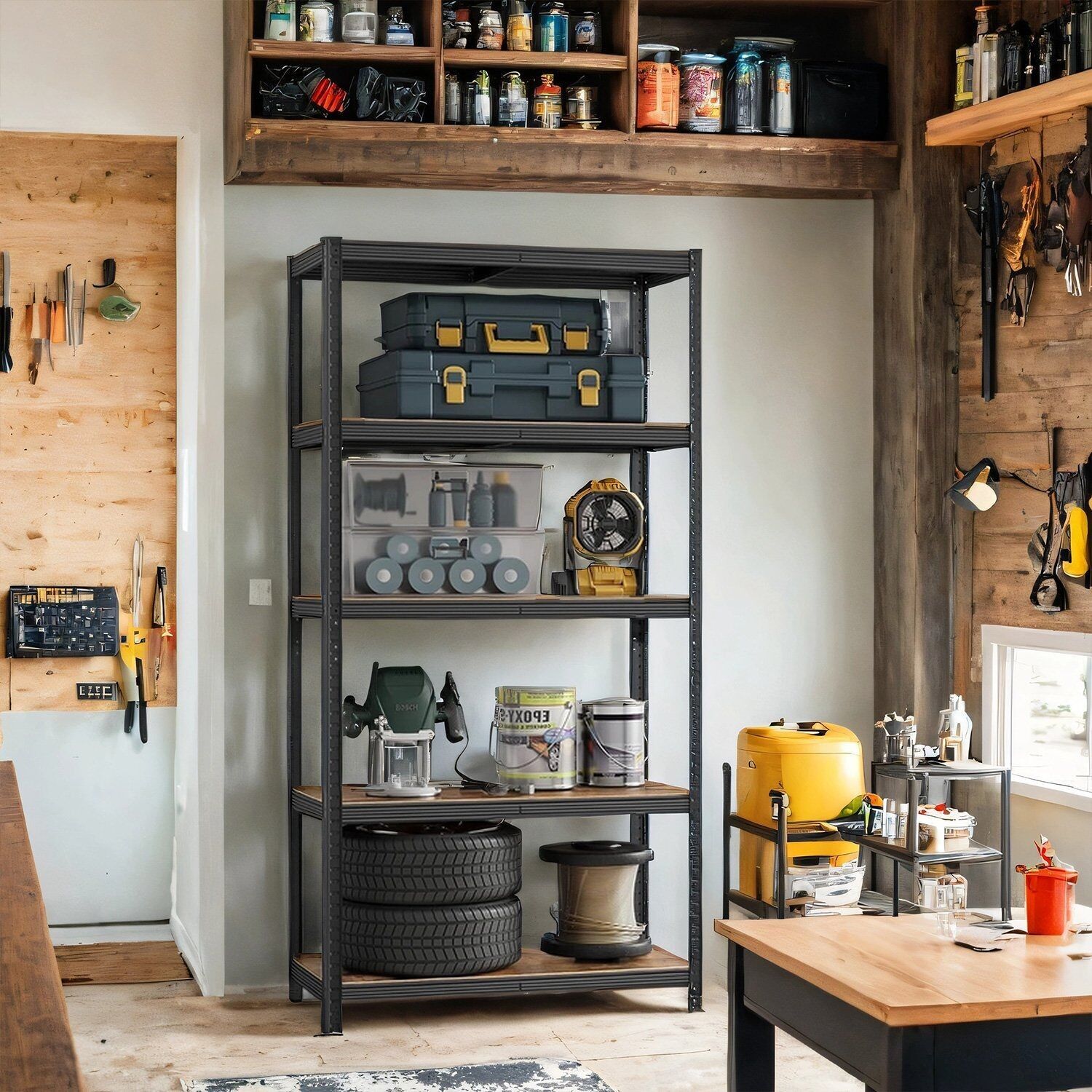 Scaffalature per carichi pesanti, scaffalature per stoccaggio, scaffalature per scantinati - 40 x 90 x 180 cm 2