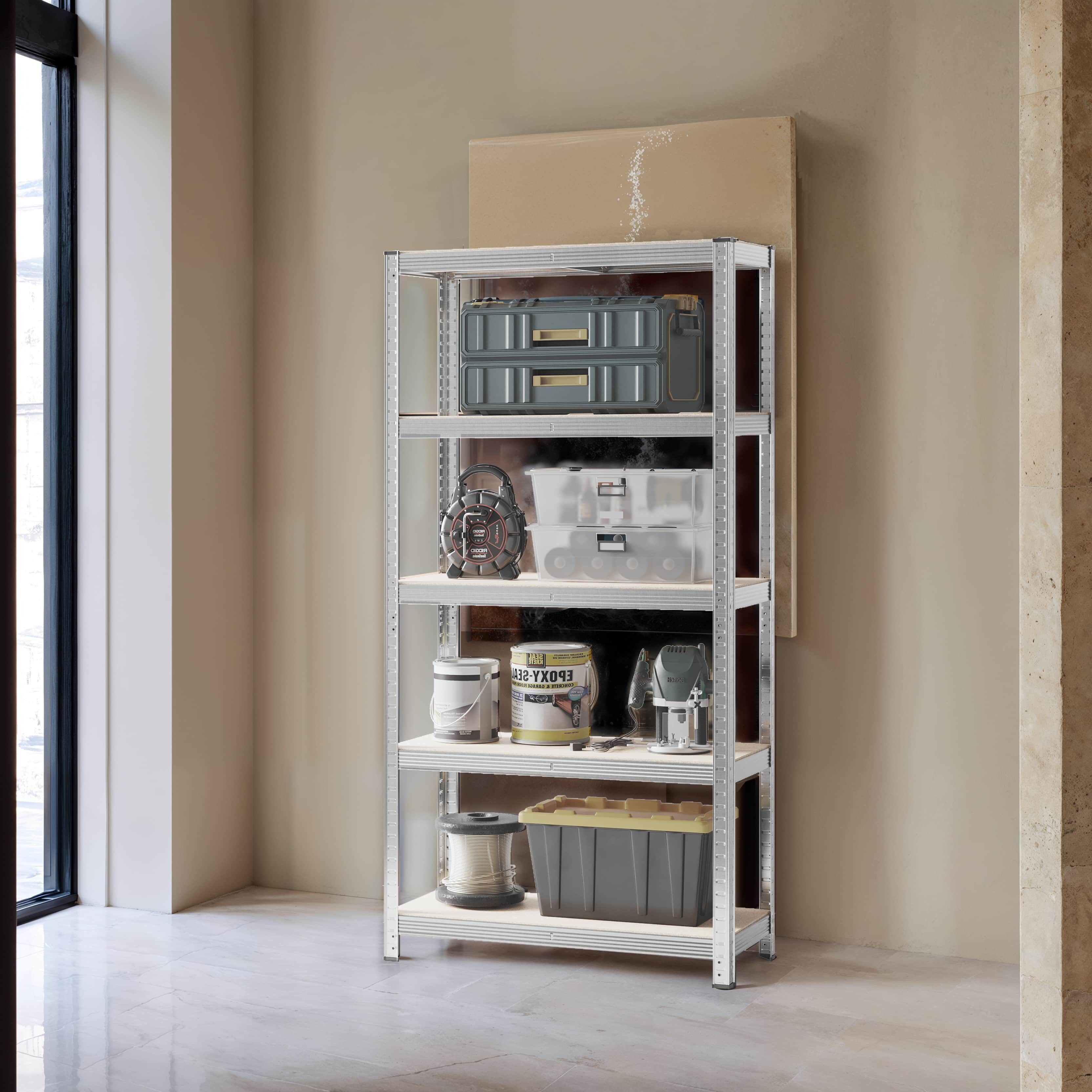 Scaffale stabile, scaffale portaoggetti, 40 x 90 x 180 cm 2