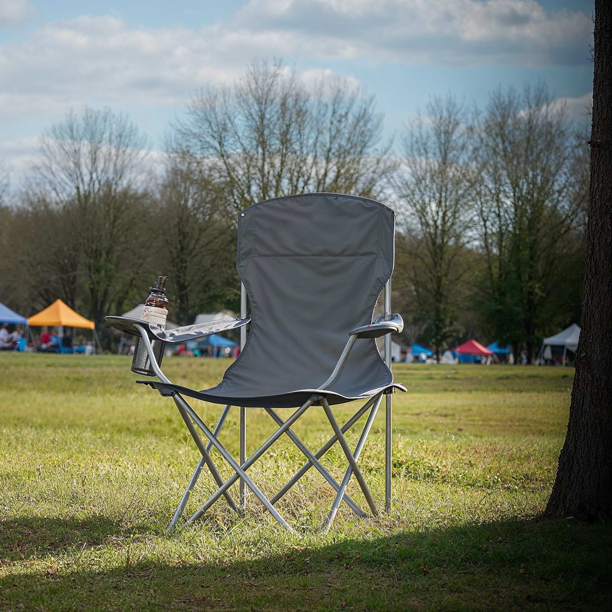Set di 2 sedie da campeggio, sedia da pesca, capacità di carico fino a 150 kg - 54 x 86 x 97 cm