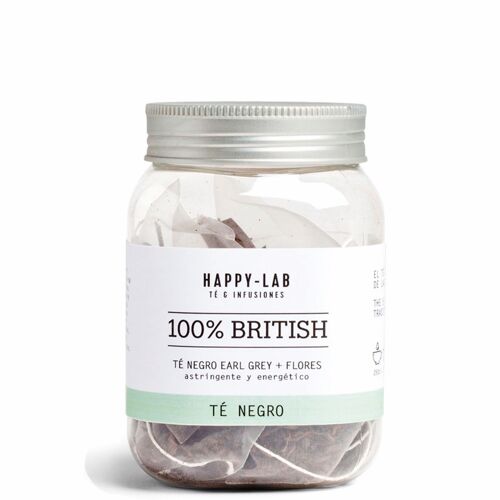 100% BRITISH - Black Tea Earl Grey + Flowers. Astringent and energetic