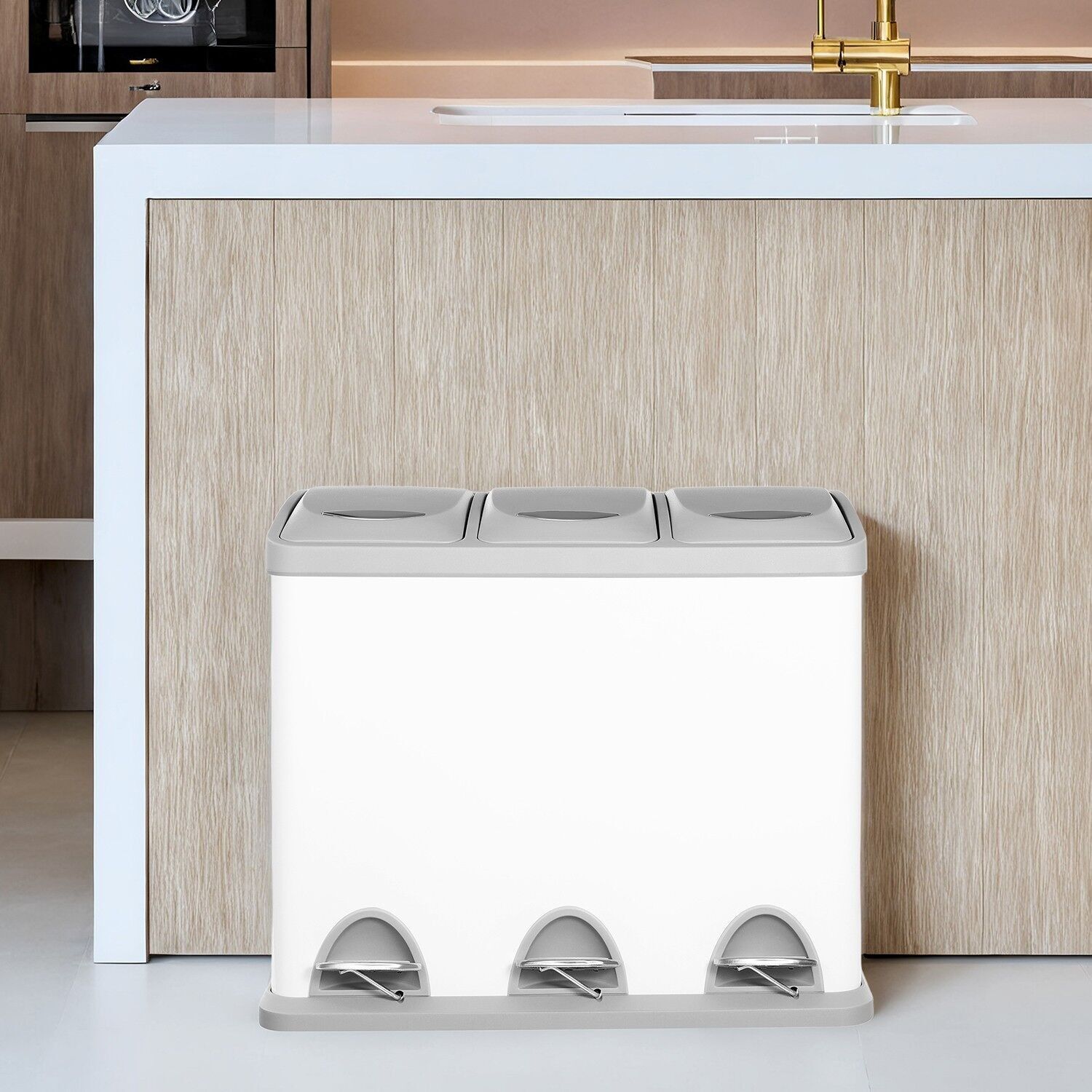 Pattumiera per rifiuti da cucina, 3 x 8 l, piccola capacità - 14 x 23 x 35 cm