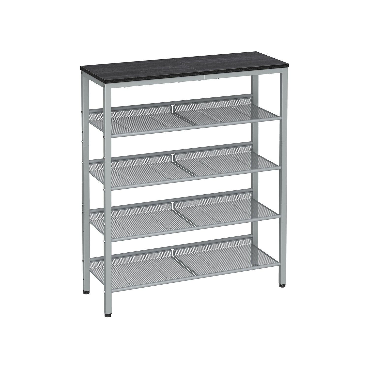 Scarpiera in stile industriale con 5 ripiani – 28 x 75 x 93 cm, 1 pz.