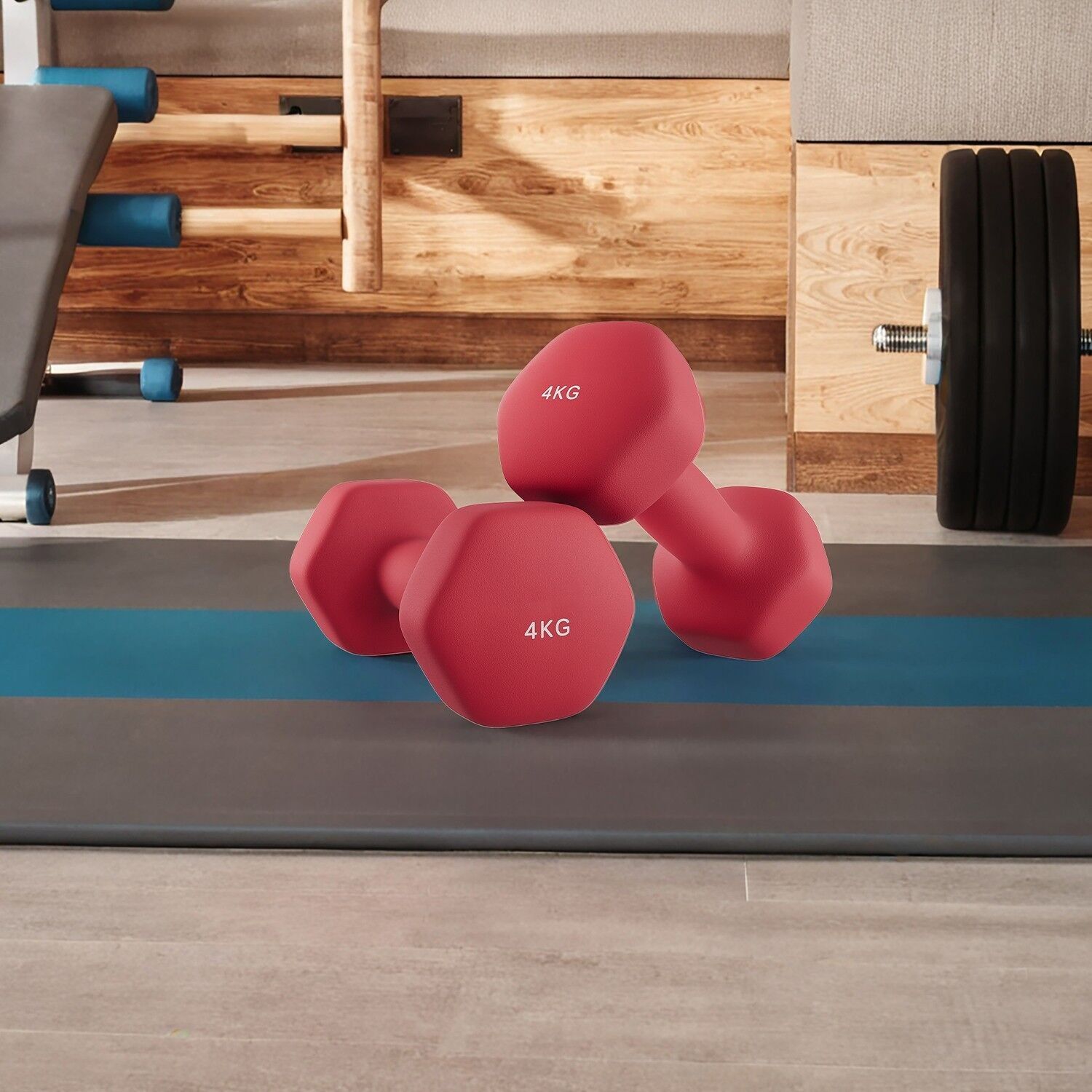 Manubri set di 2 magenta rosso - 7 x 15 cm 1