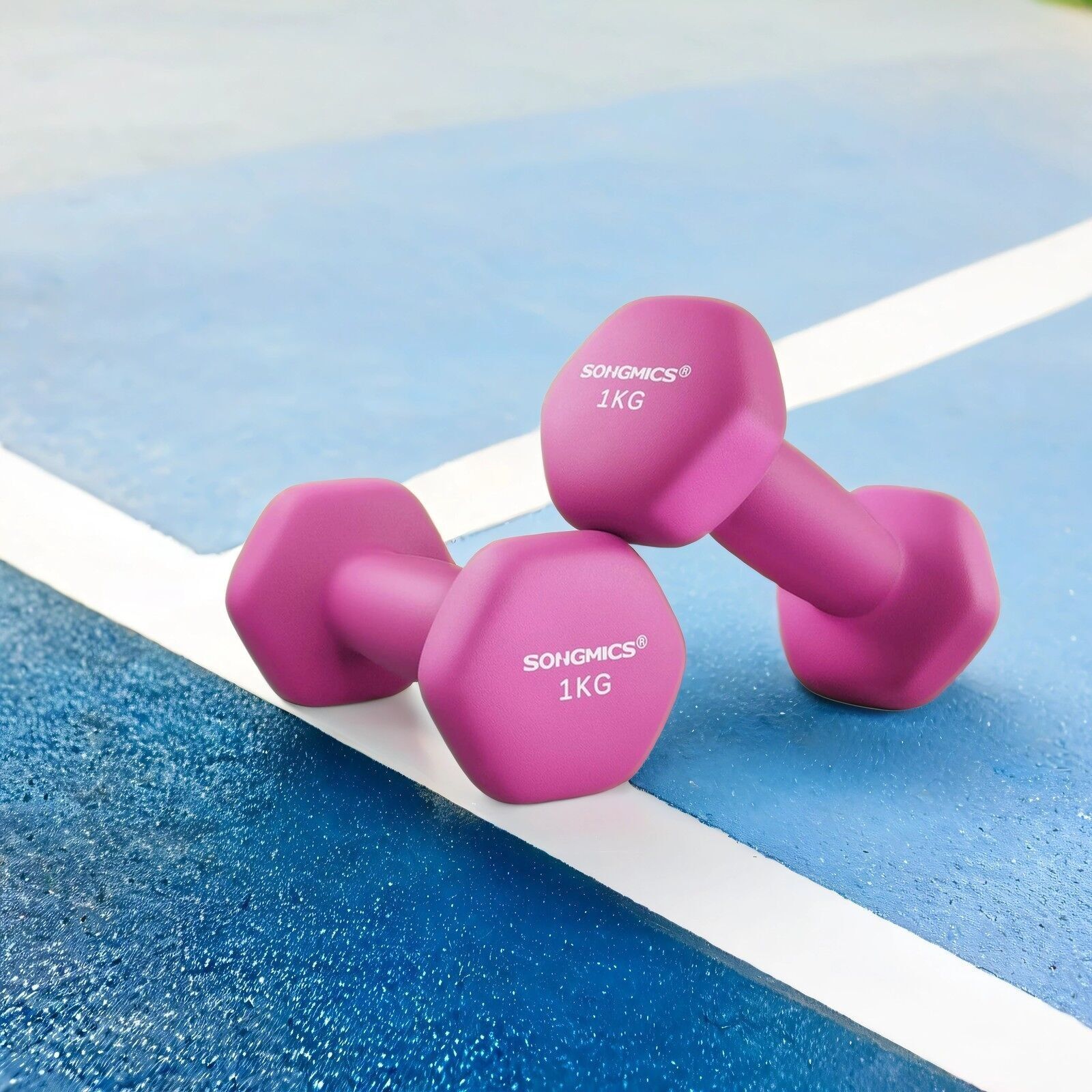 Set di 2 manubri, 2 x 1 kg - 7 x 15 cm, 2 pezzi.