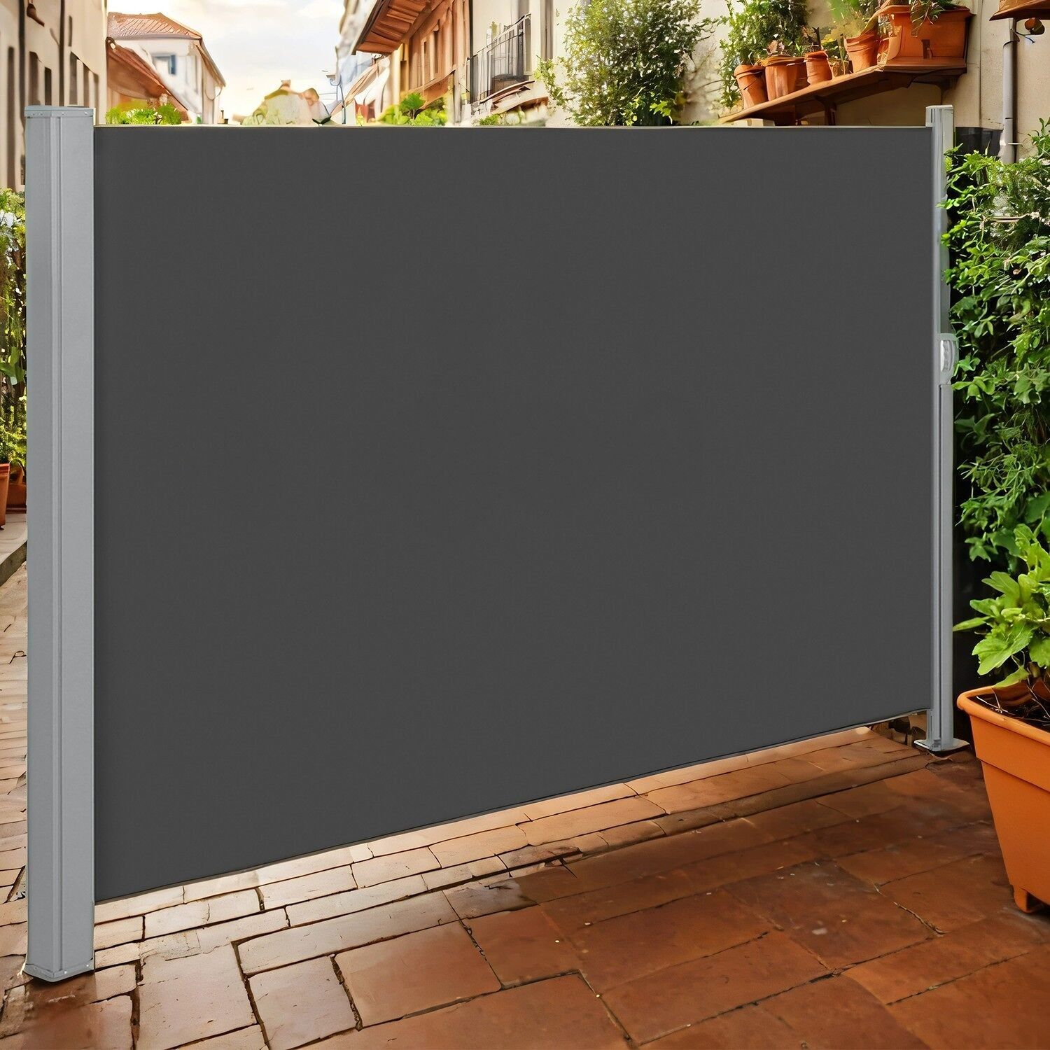 Tendalino laterale con cassonetto in acciaio, antiruggine, utilizzabile - 160 x 300 cm