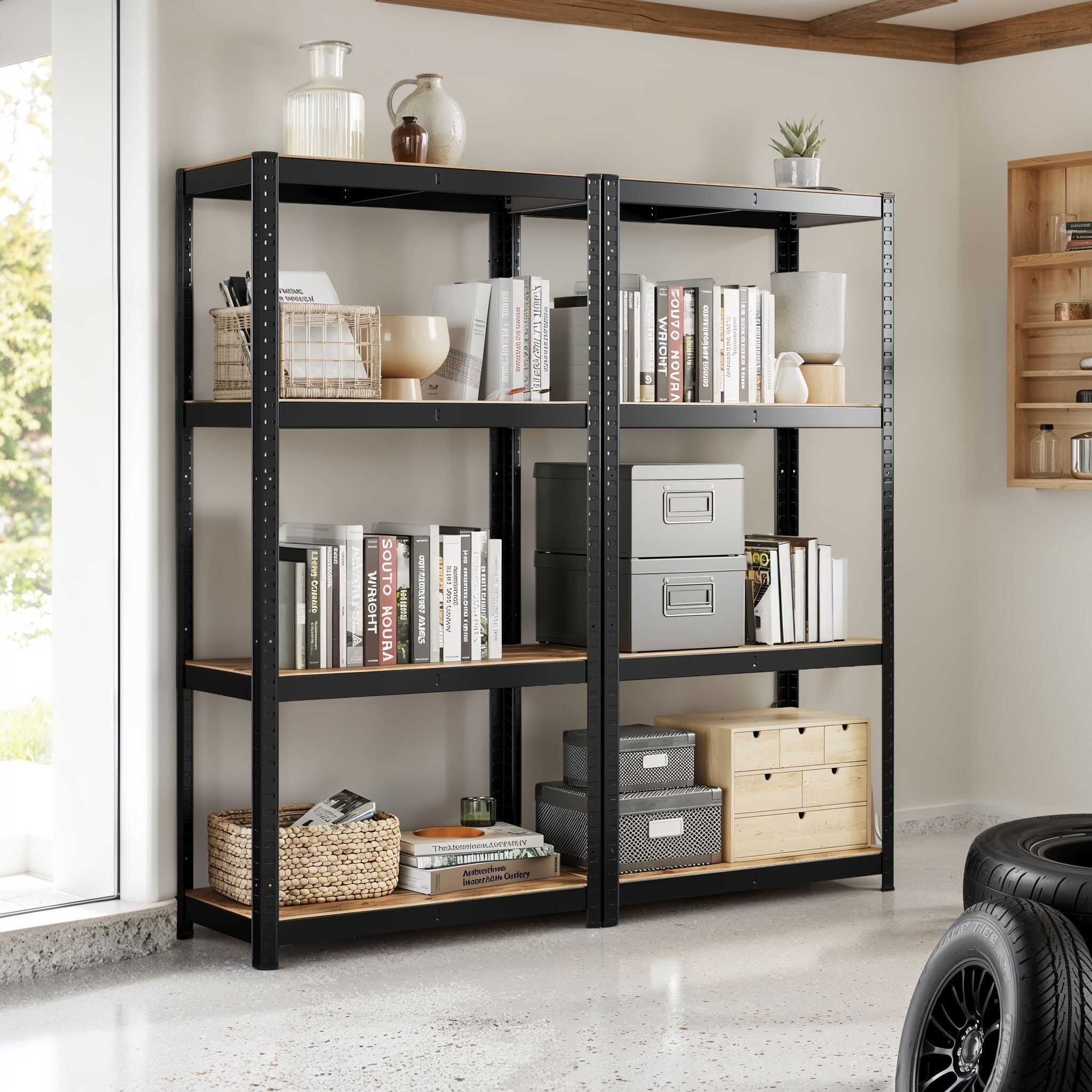 Mensola autoportante, libreria, scaffale portaoggetti - 40 x 80 x 160 cm 2 pz.