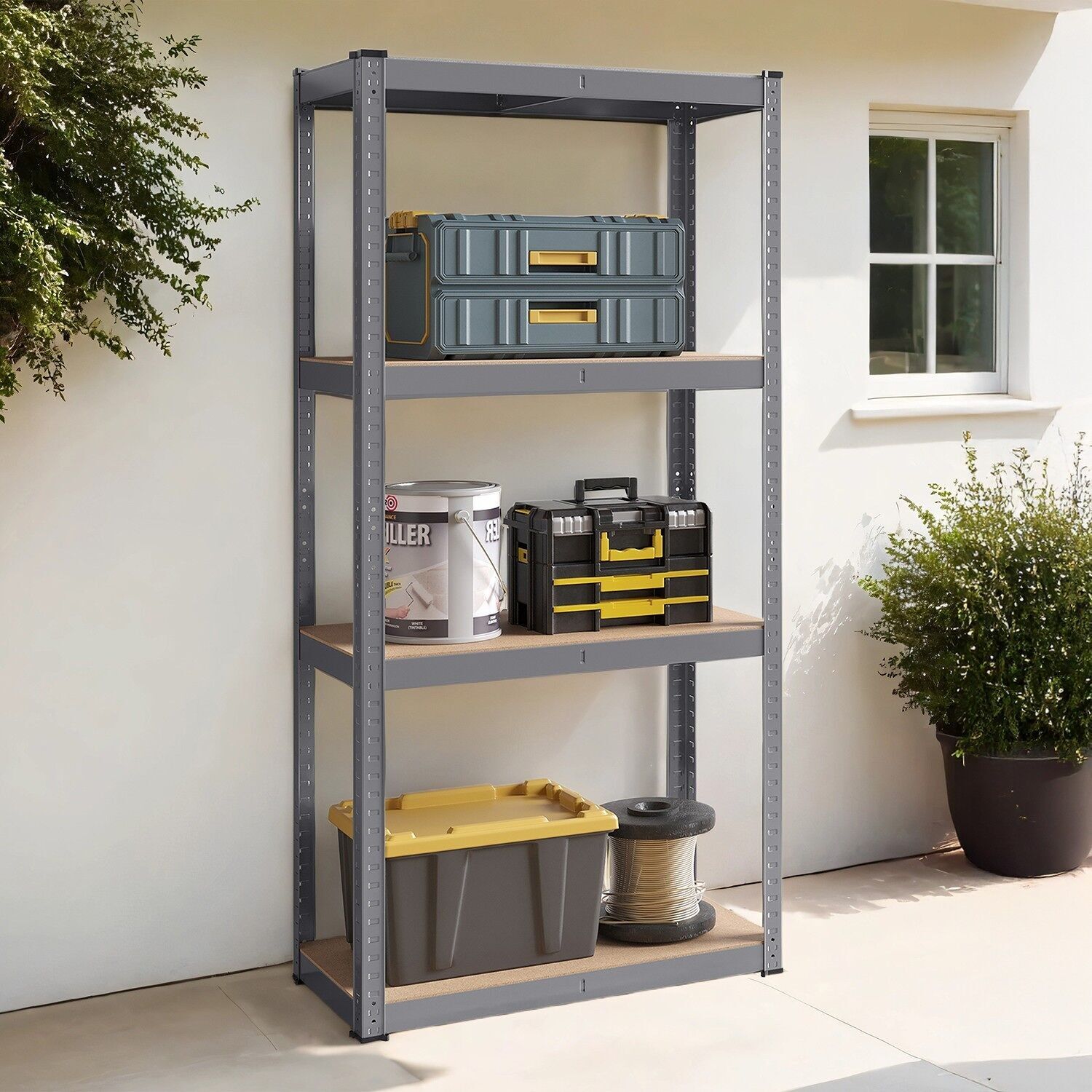 Mensola autoportante, libreria, scaffale portaoggetti - 40 x 80 x 160 cm 5