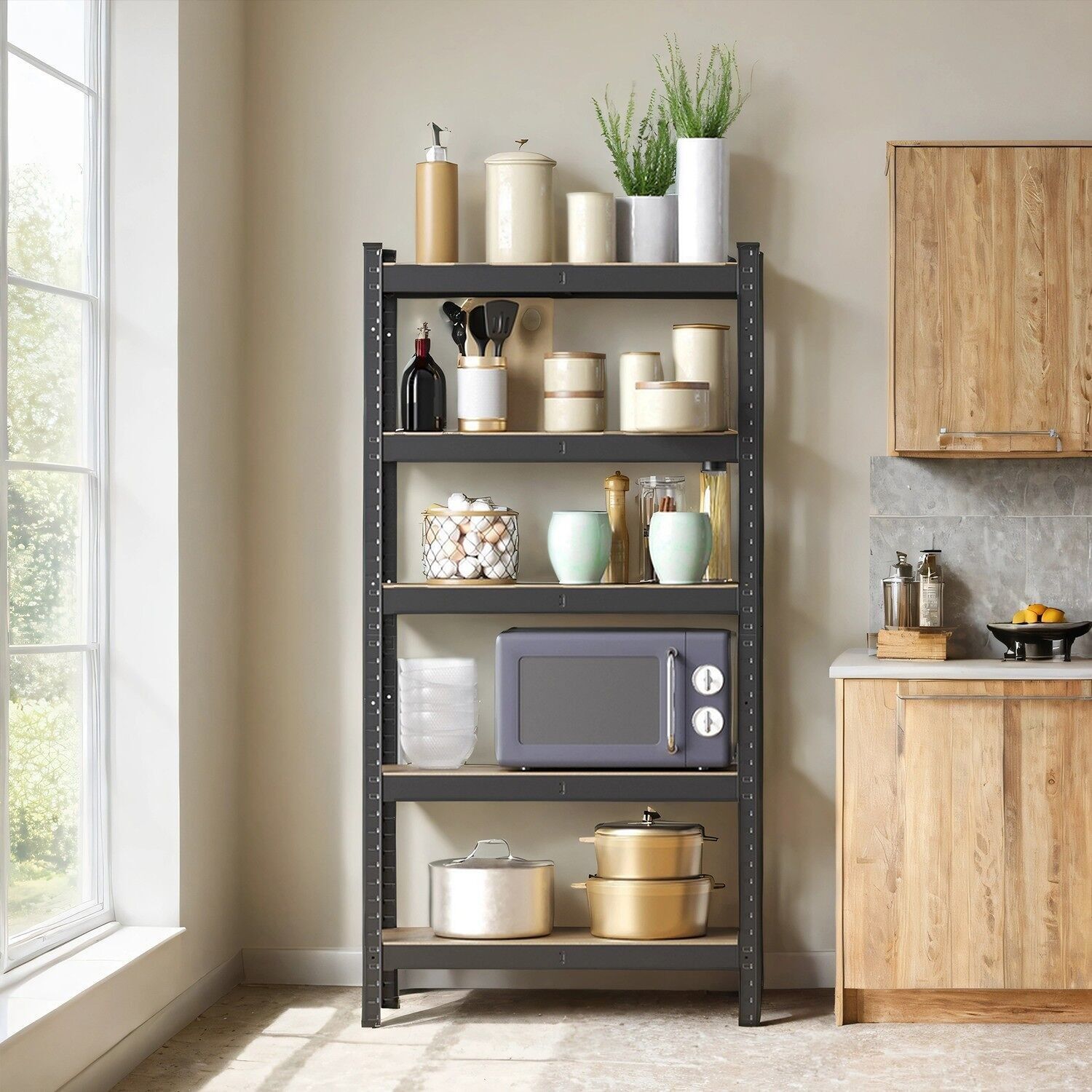 Mensola autoportante, libreria, scaffale portaoggetti - 30 x 75 x 150 cm