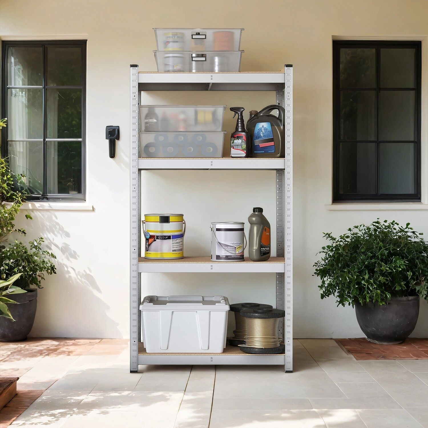 Mensola autoportante, libreria, scaffale portaoggetti - 40 x 80 x 160 cm 4