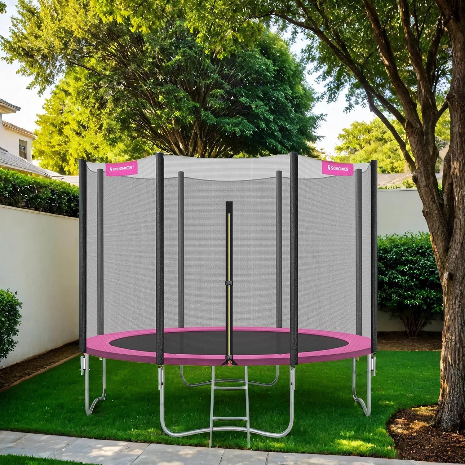 Trampolino 183 cm, trampolino da giardino, con rete di sicurezza